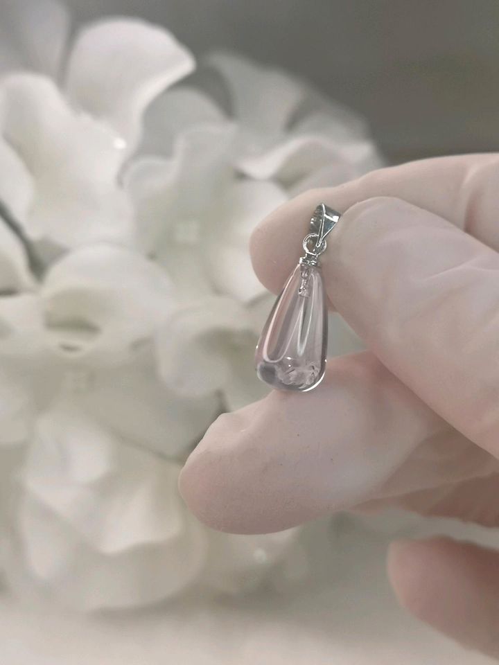 Amethyst Ketten Anhänger in Tropfen Design