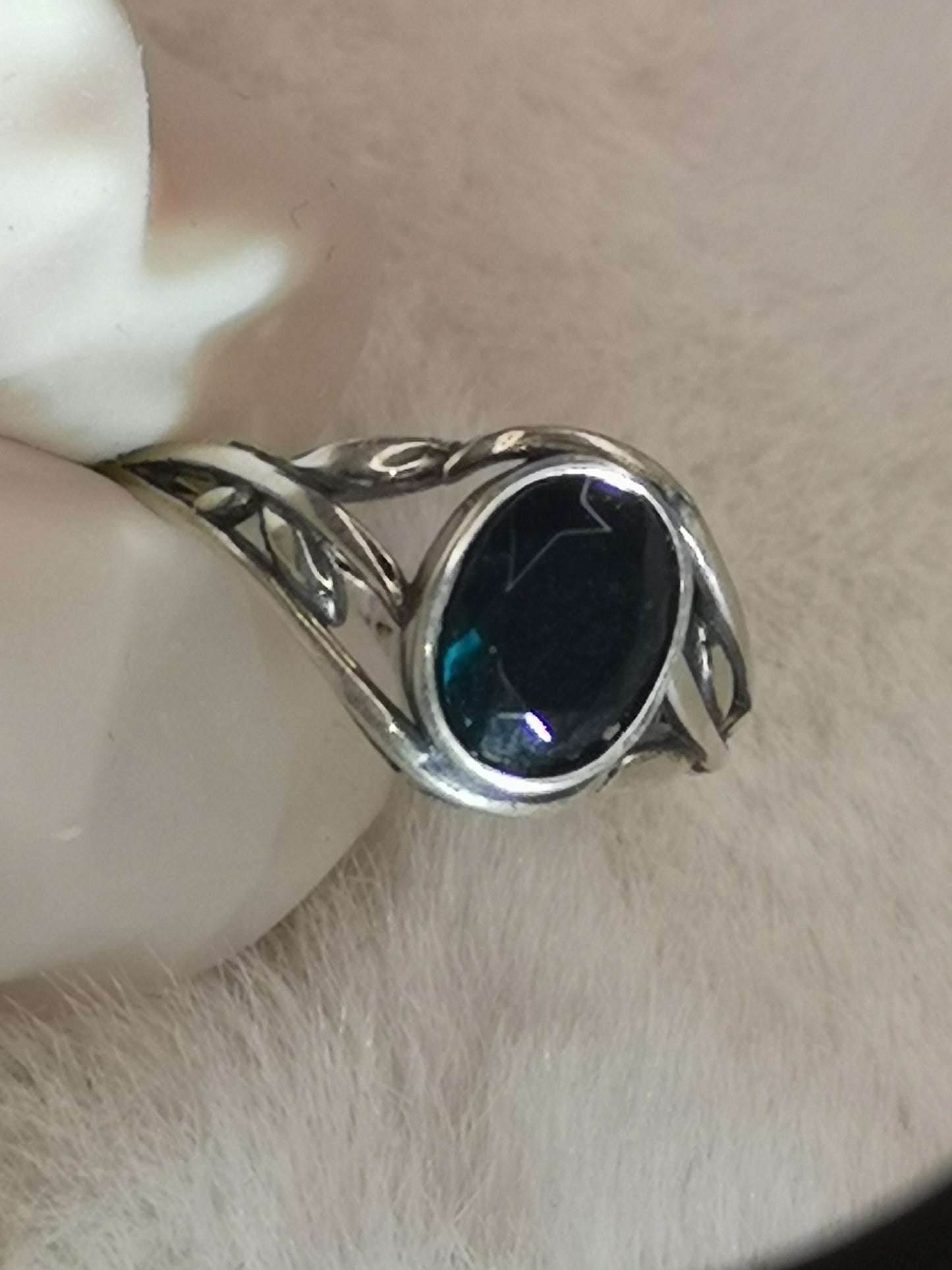 Black Opal 925 Silber Ring