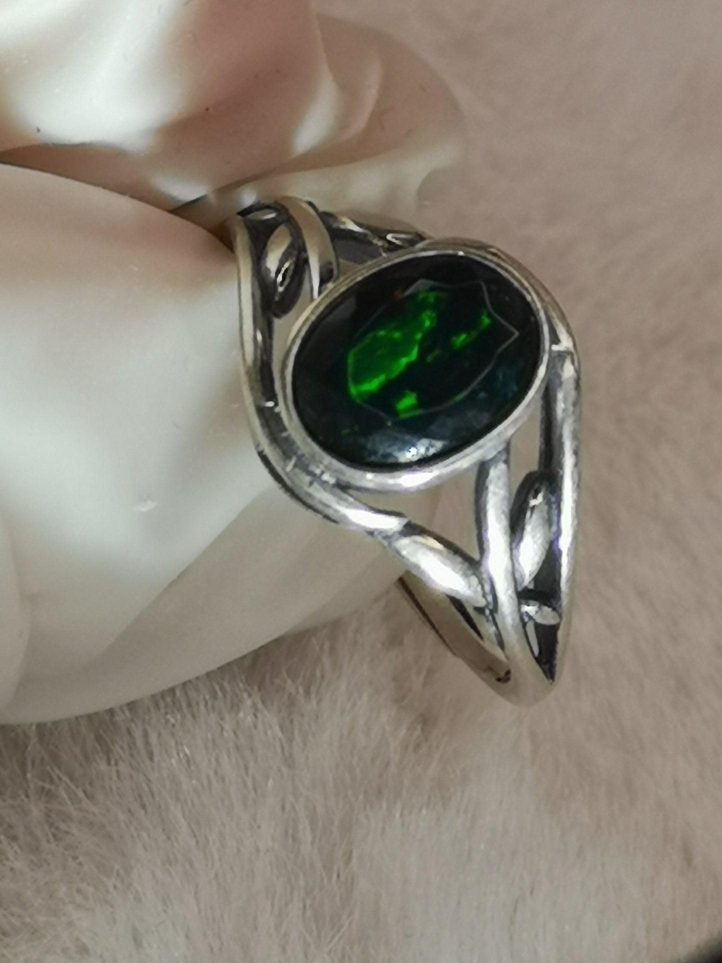 Black Opal 925 Silber Ring