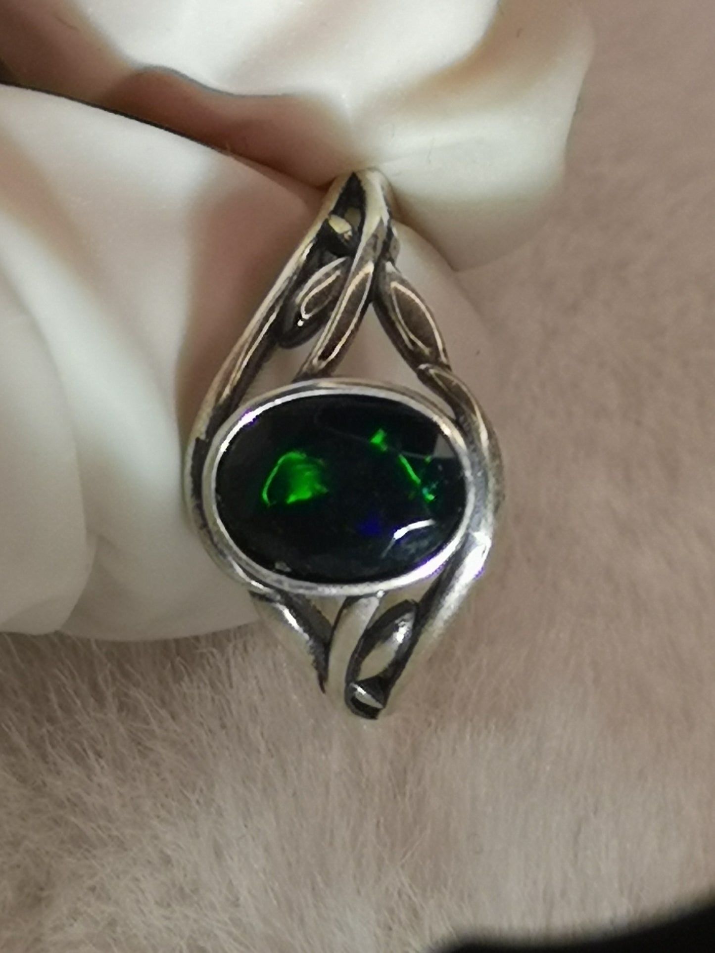 Black Opal 925 Silber Ring