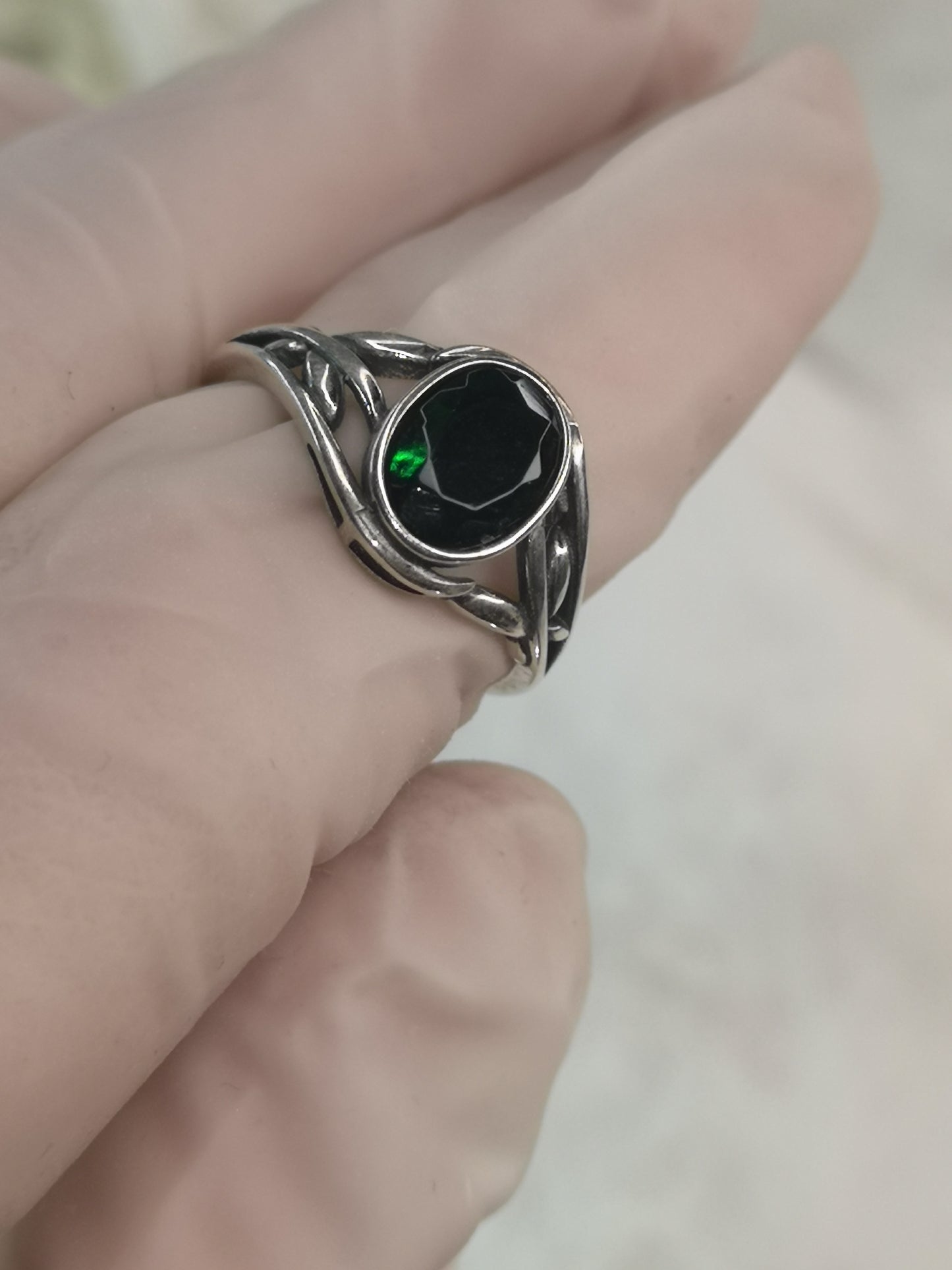 Black Opal 925 Silber Ring
