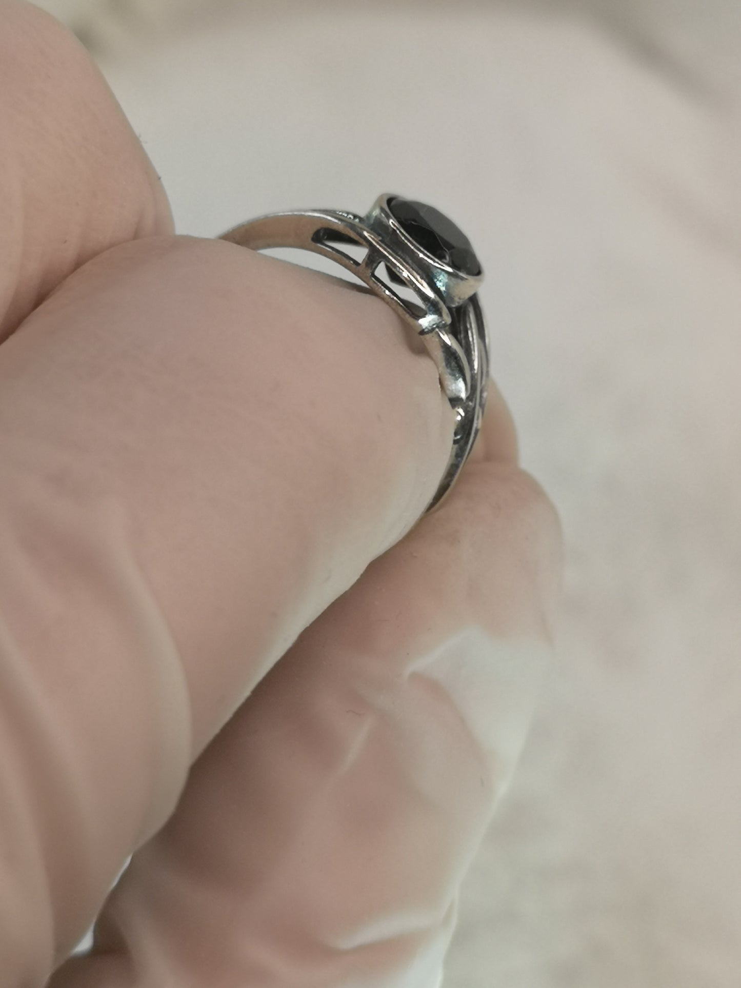 Black Opal 925 Silber Ring