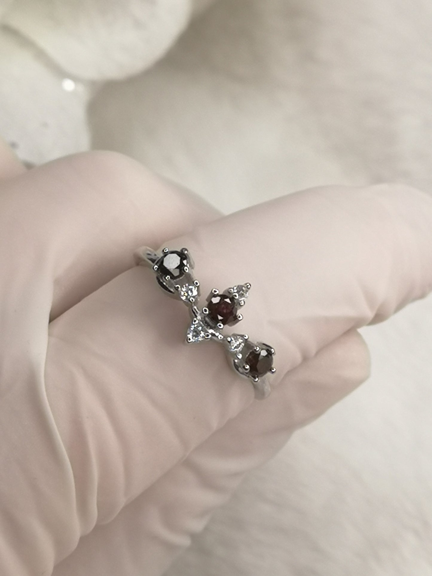Granat Garnet 925 Silber Ring
