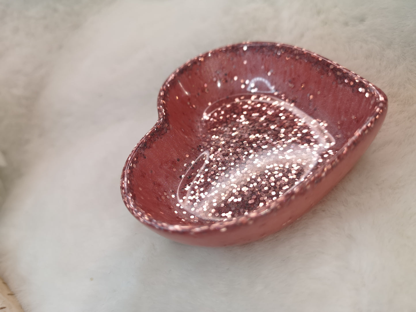 Herz Deko Schale Kunstharz Handmade