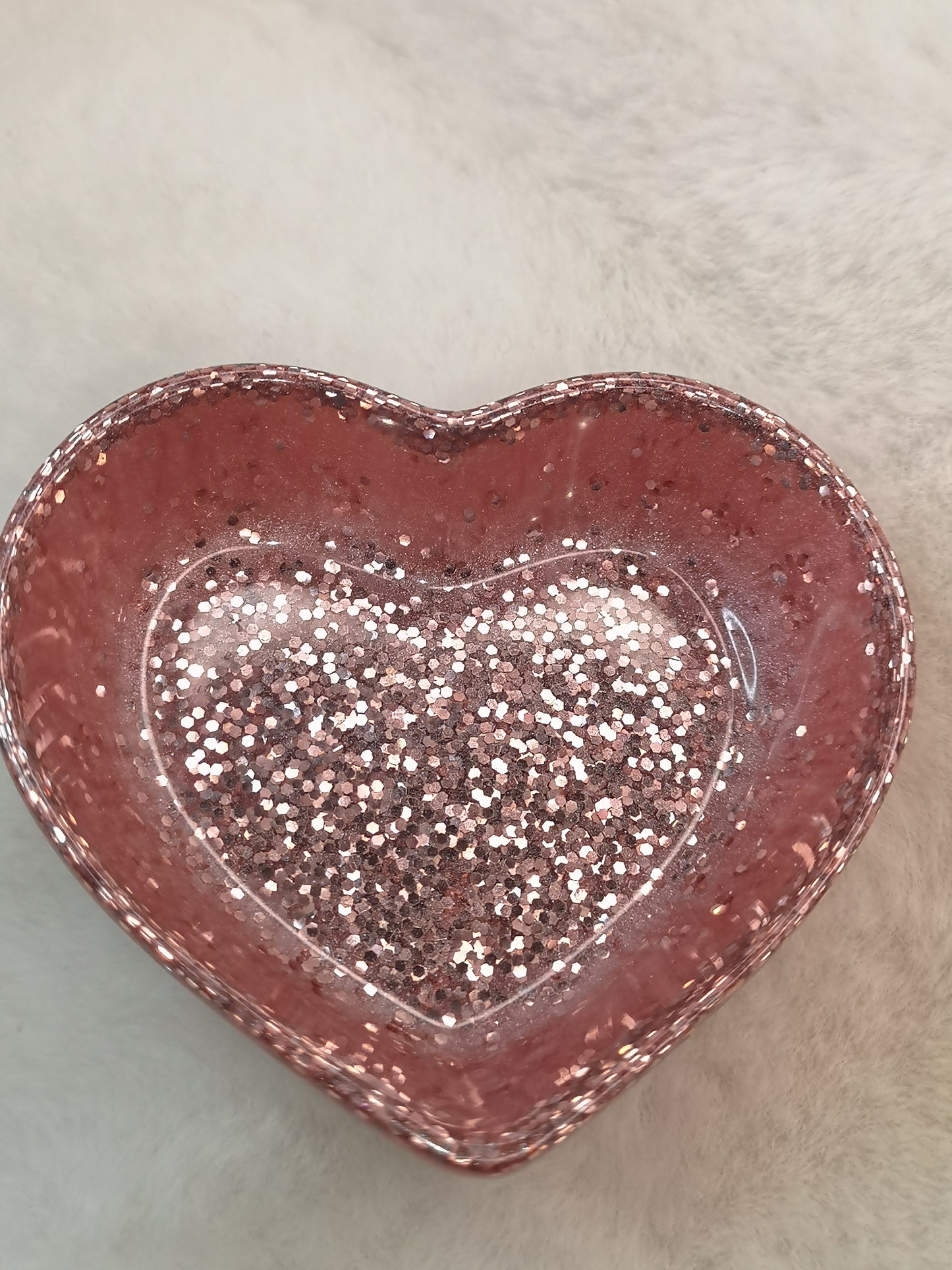 Herz Deko Schale Kunstharz Handmade