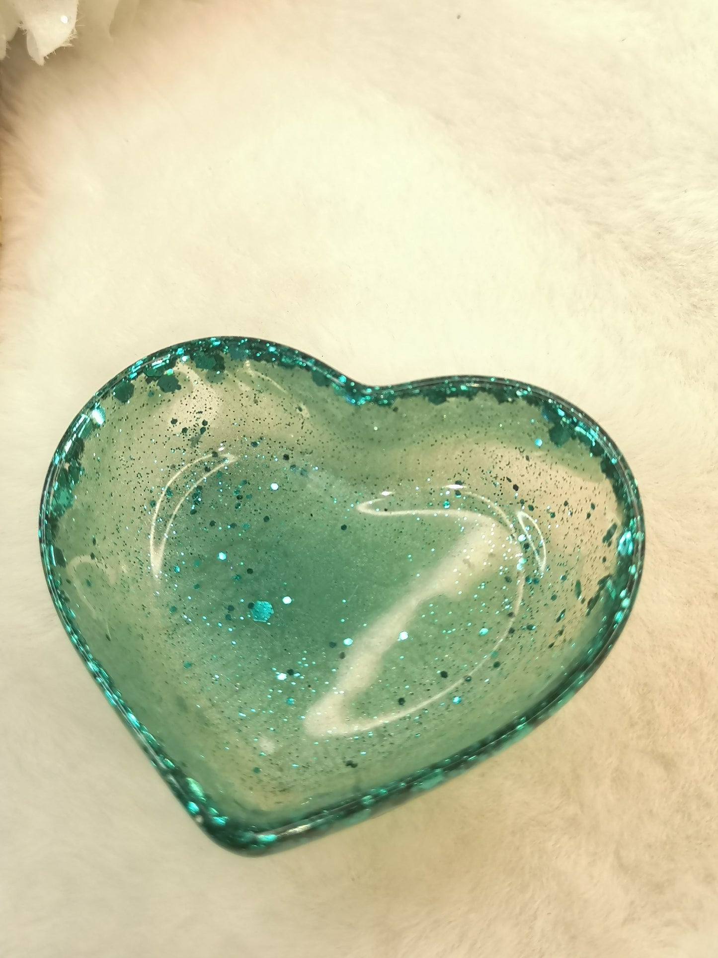 Herz Deko Schale Kunstharz Handmade Unikat