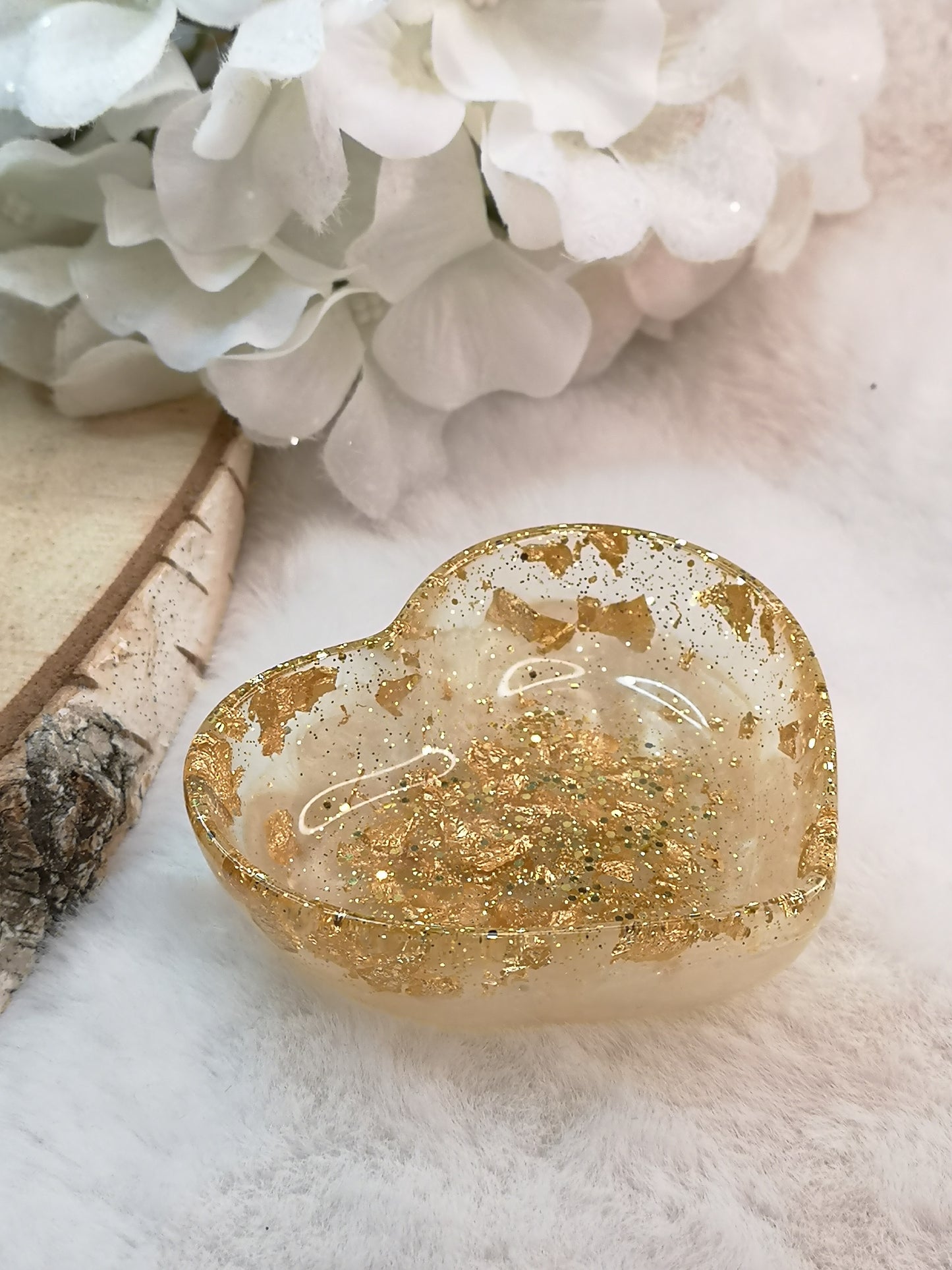 Herz Deko Schale Kunstharz Handmade Unikat