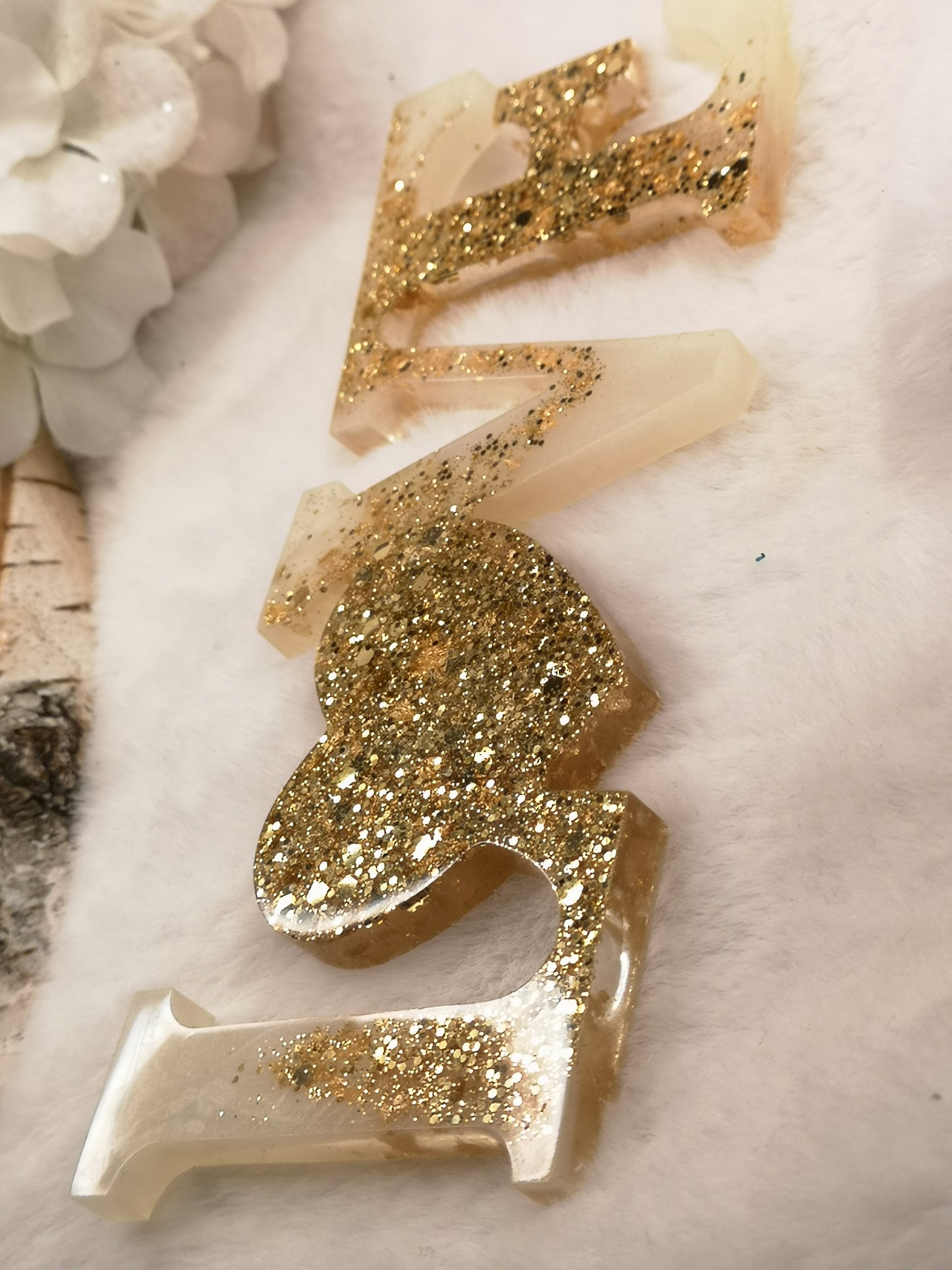 Love Schrift Deko Kunstharz Unikat