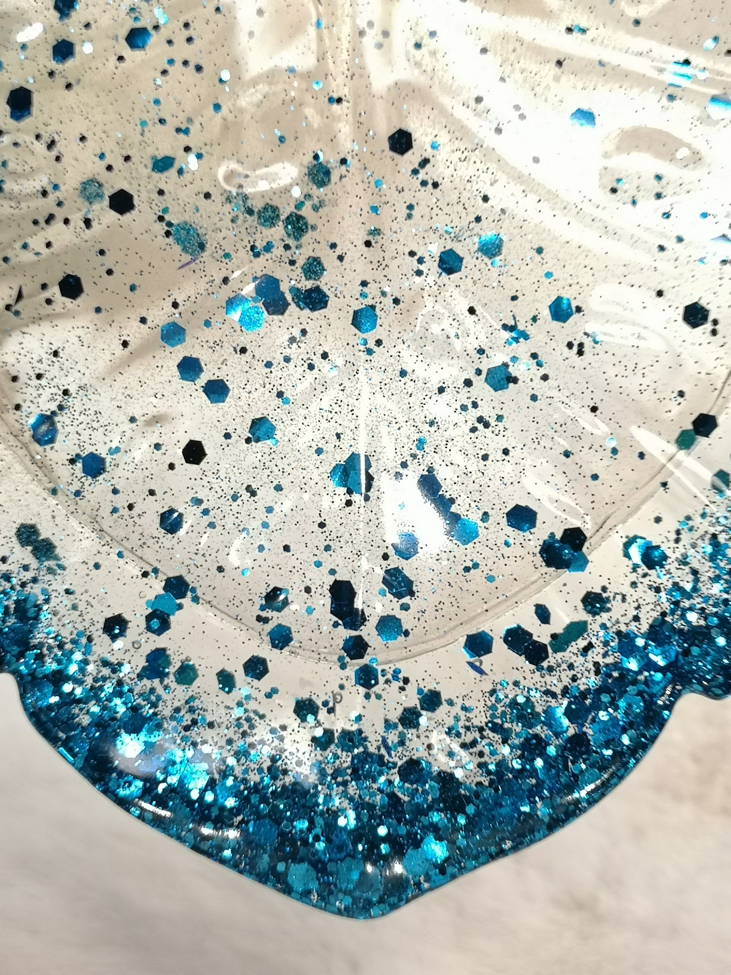 Deko Blatt Schale Kunstharz Handmade Unikat