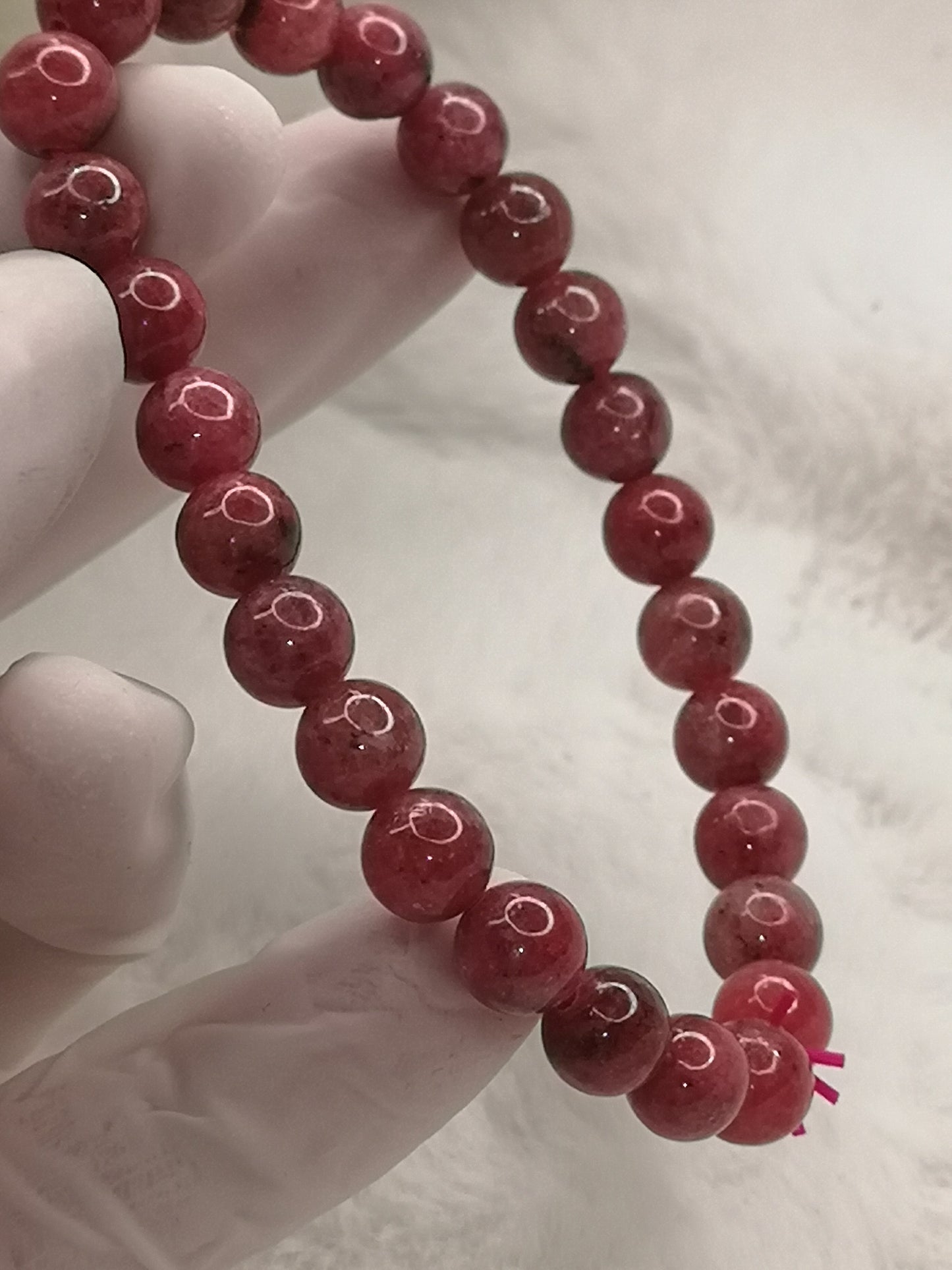 Cherry Rhodonite 7mm Armband Edelstein Crystal Schmuck