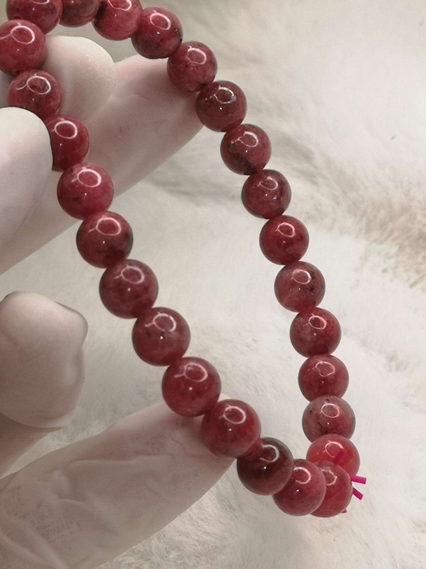 Cherry Rhodonite 7mm Armband Edelstein Crystal Schmuck