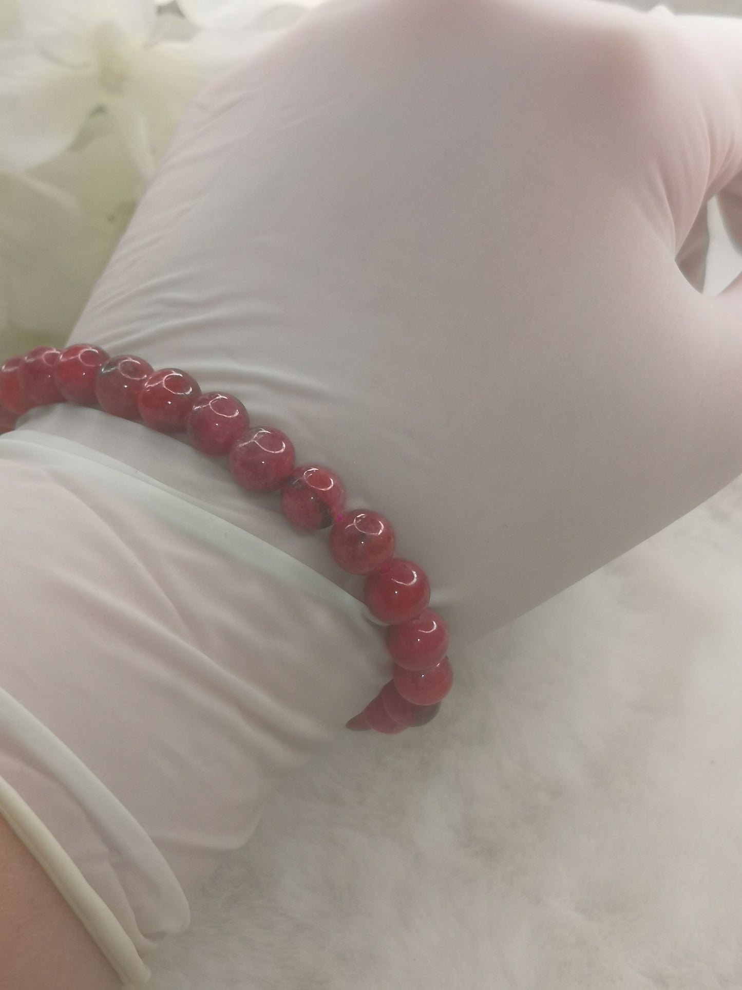 Cherry Rhodonite 7mm Armband Edelstein Crystal Schmuck