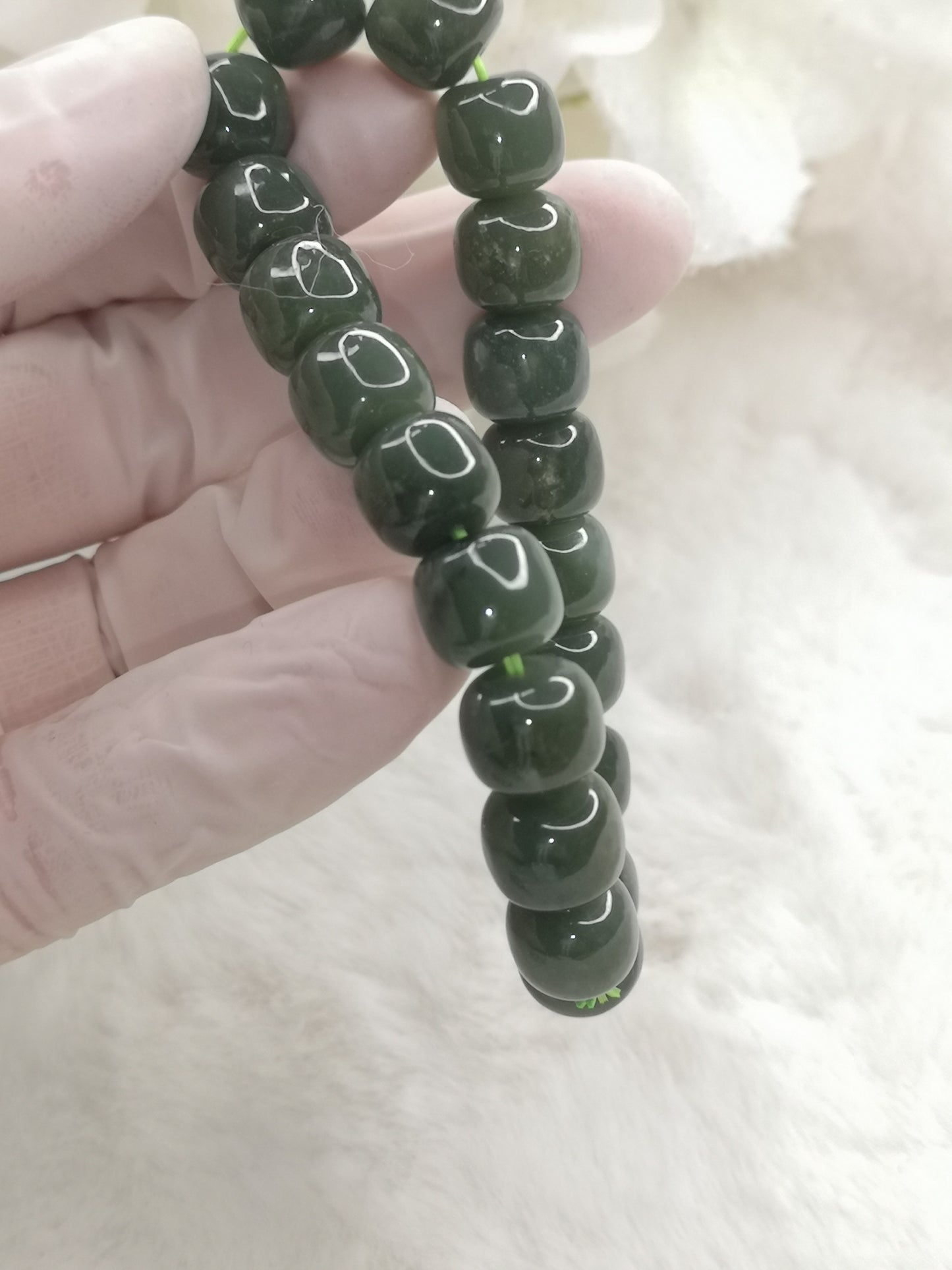 He Tian Jade 10mm Armband Edelstein Crystal