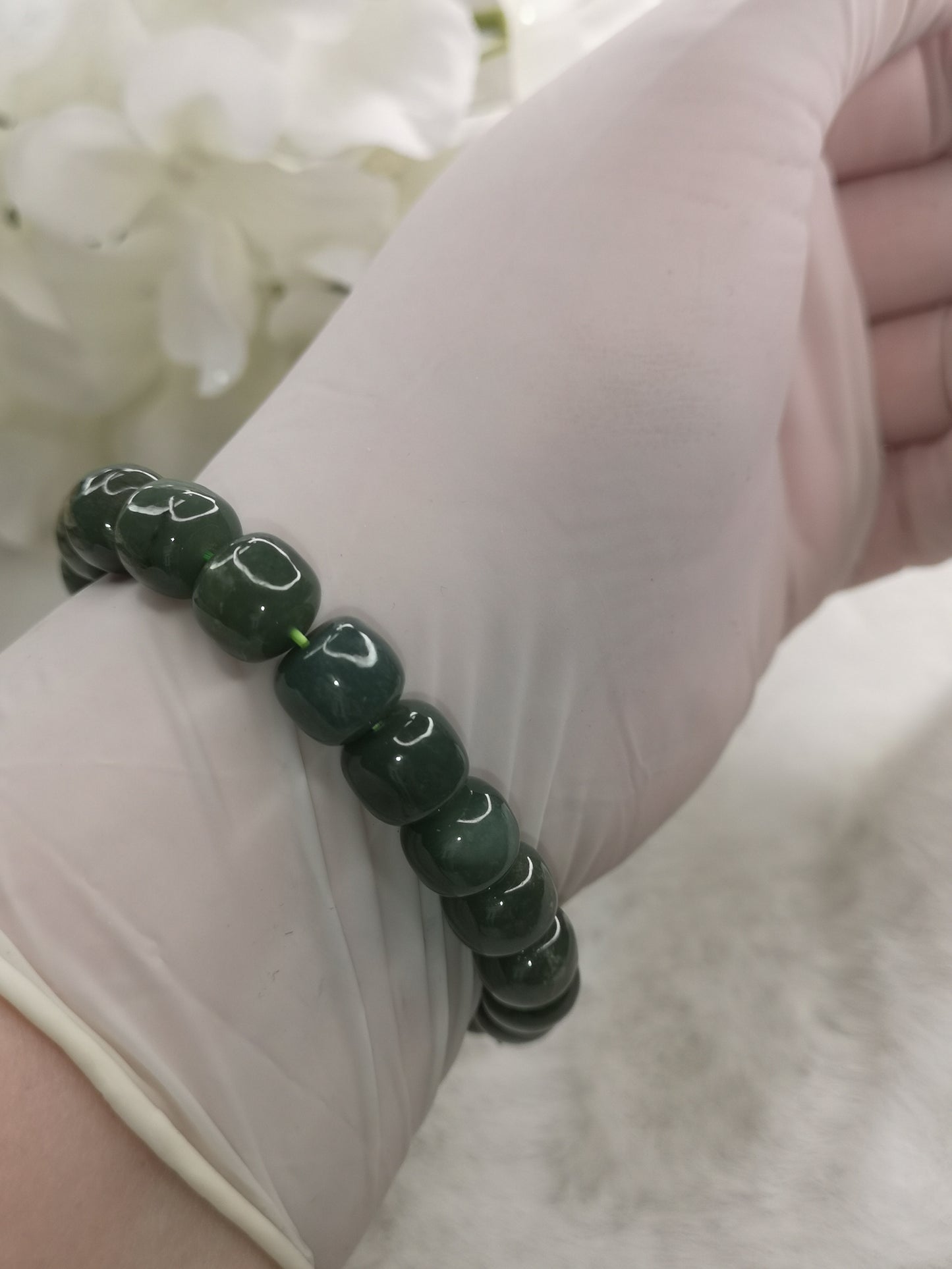 He Tian Jade 10mm Armband Edelstein Crystal