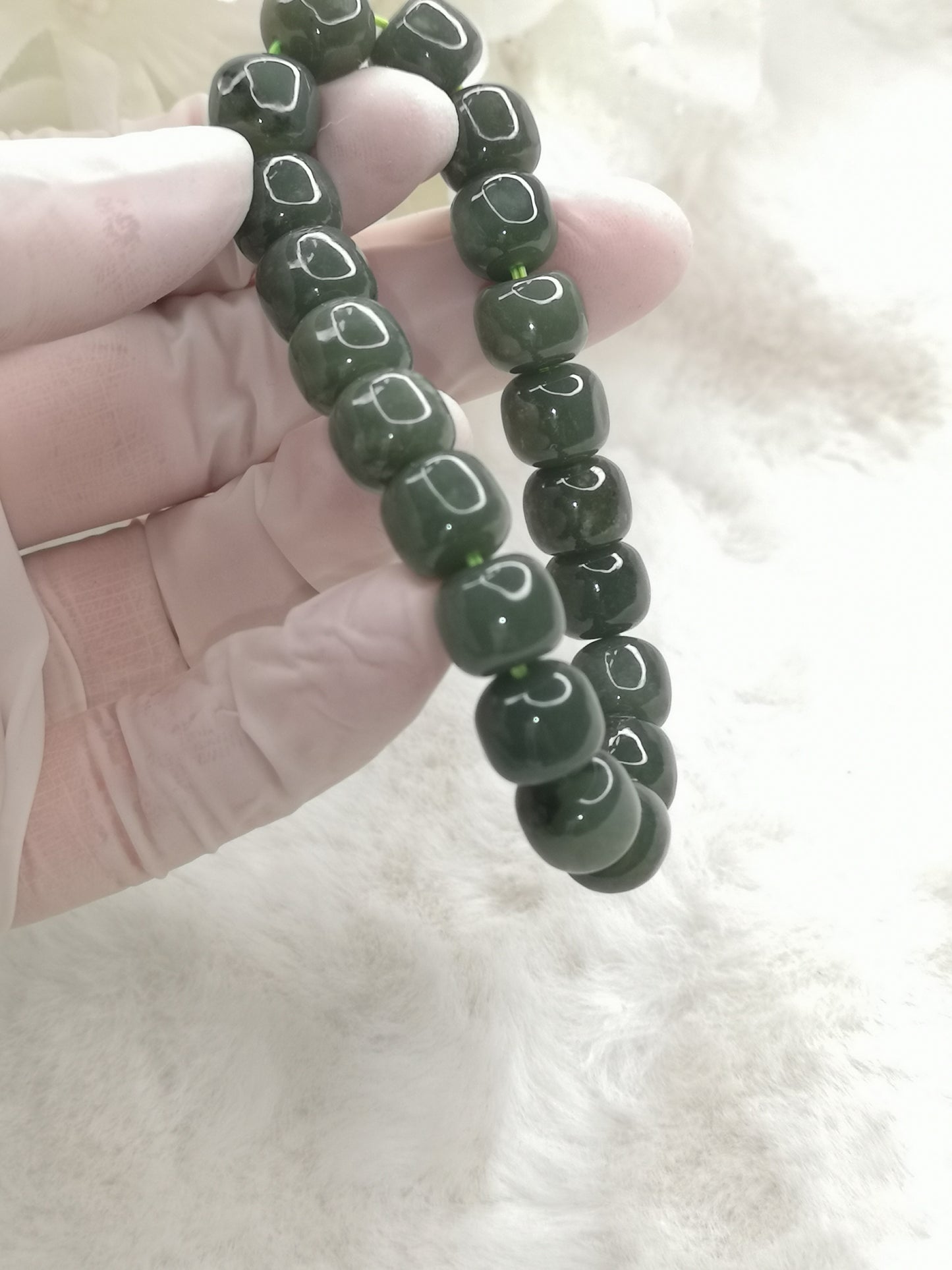 He Tian Jade 10mm Armband Edelstein Crystal