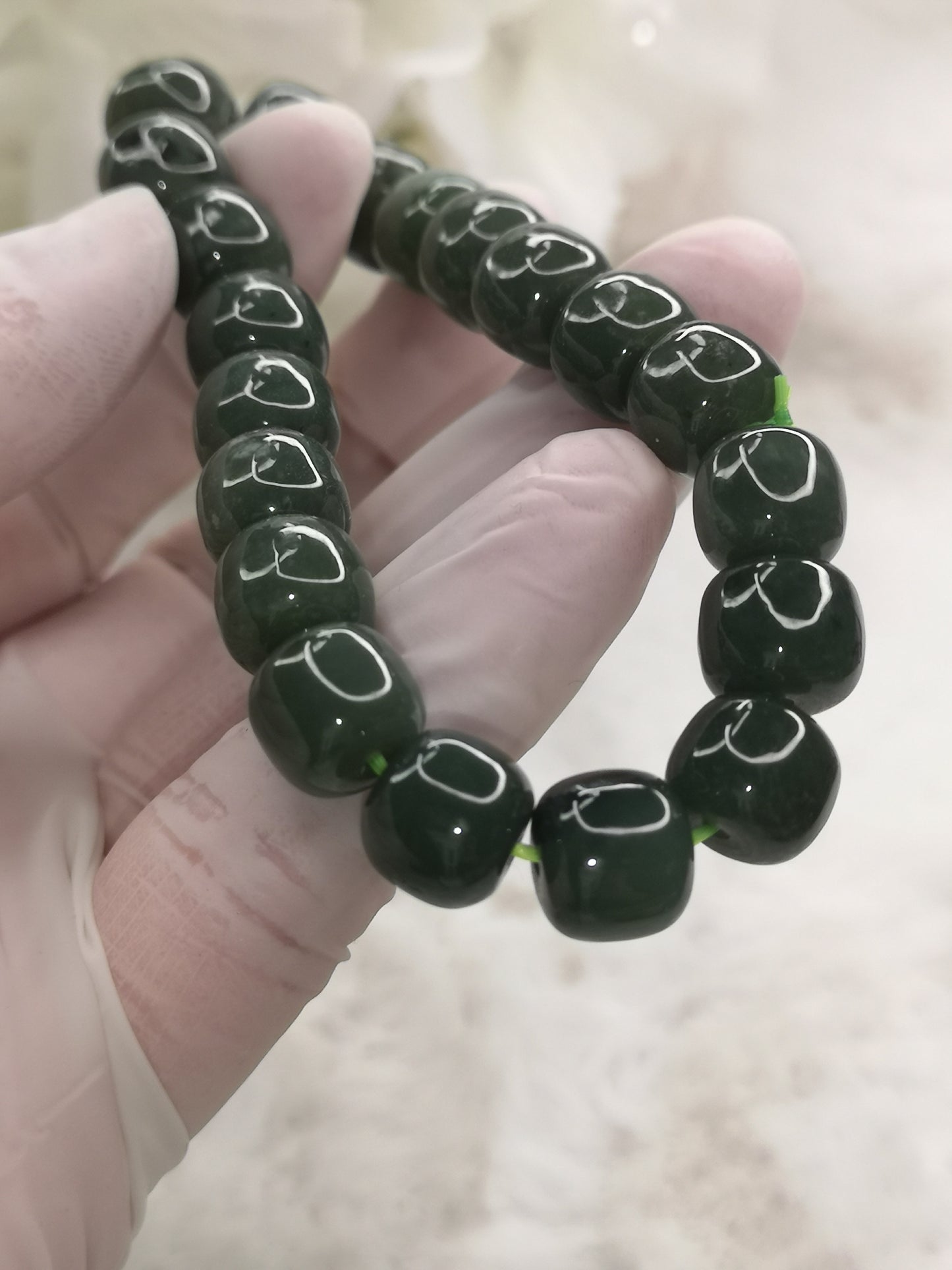He Tian Jade 10mm Armband Edelstein Crystal