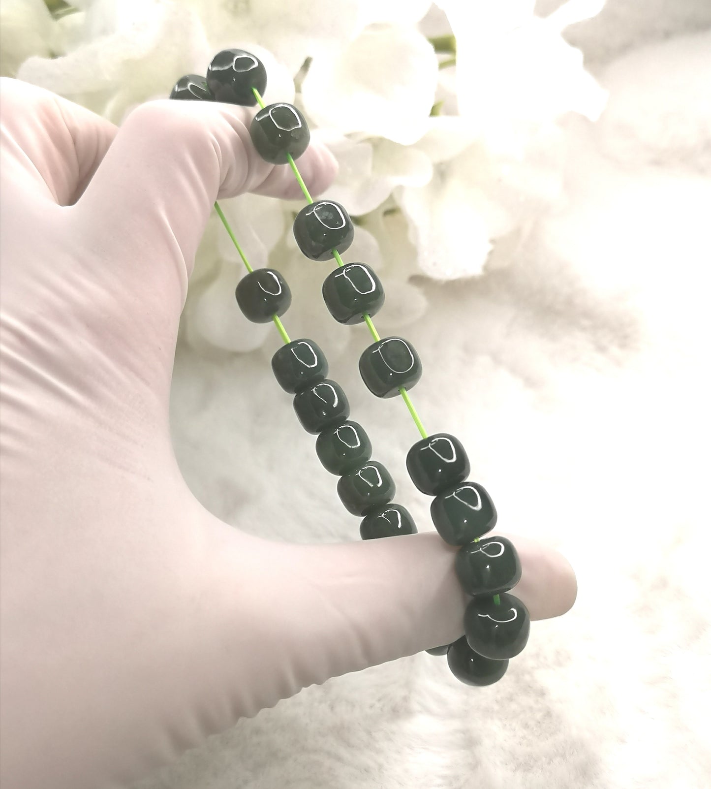 He Tian Jade 10mm Armband Edelstein Crystal