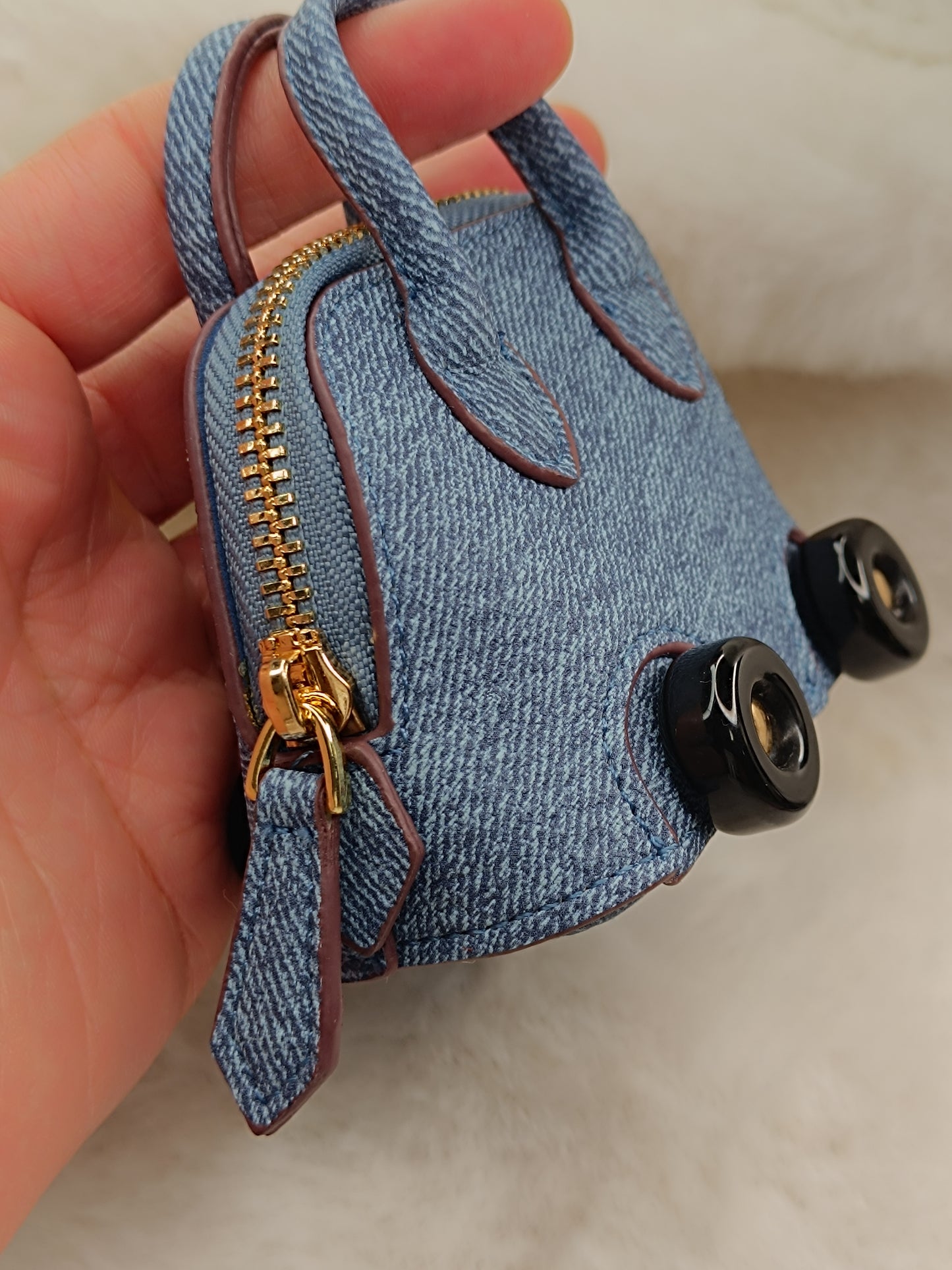 Bolide on wheels like Birkin Bag Anhänger Geldbörse