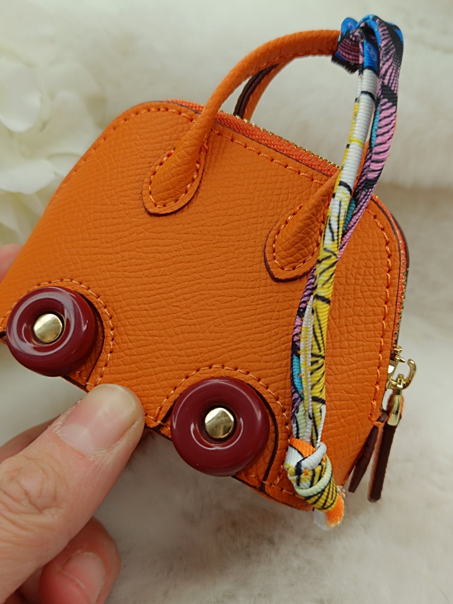 Mini Handtasche like Birkin Bag Bolide on wheels Anhänger Accessoire