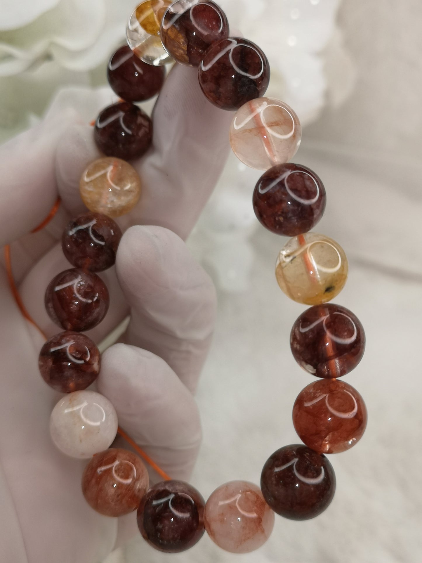 Feuerquartz Edelstein Armband