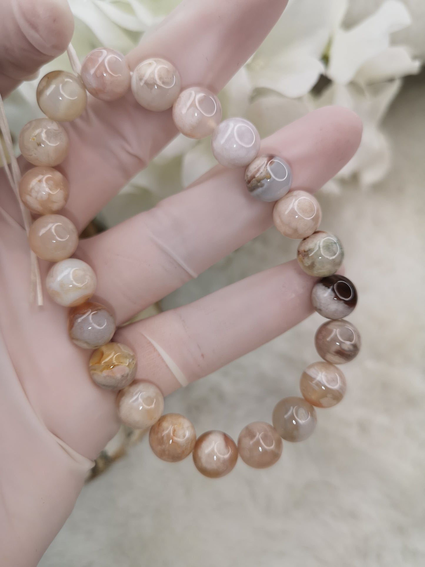 Blumenachat Edelstein Armband