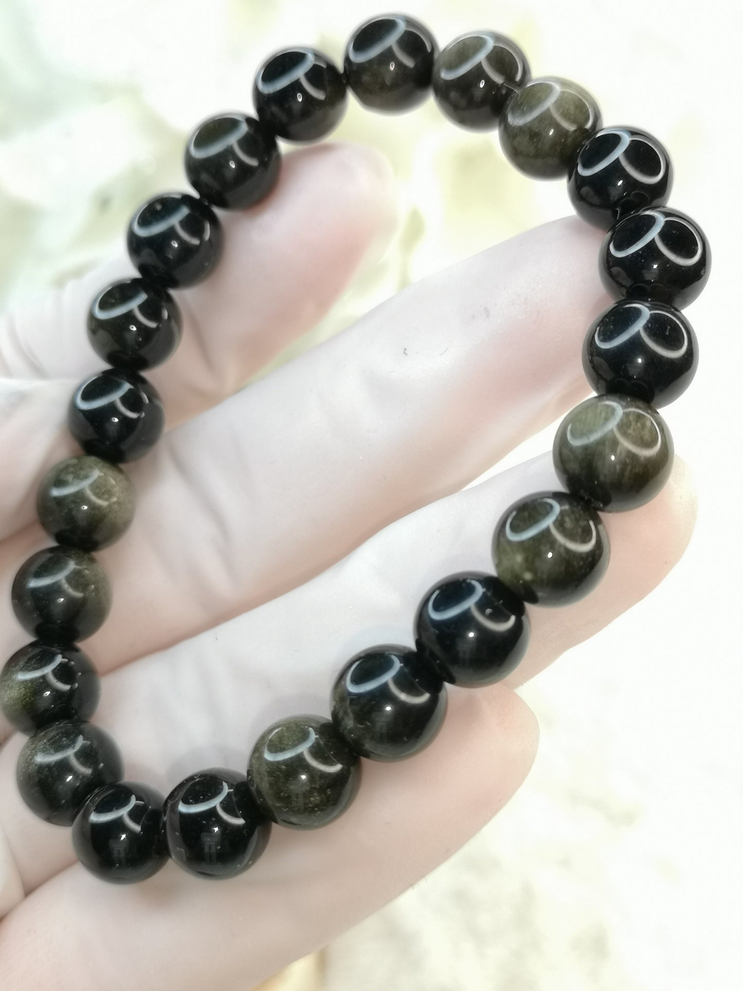 Golden Obsidian Armband