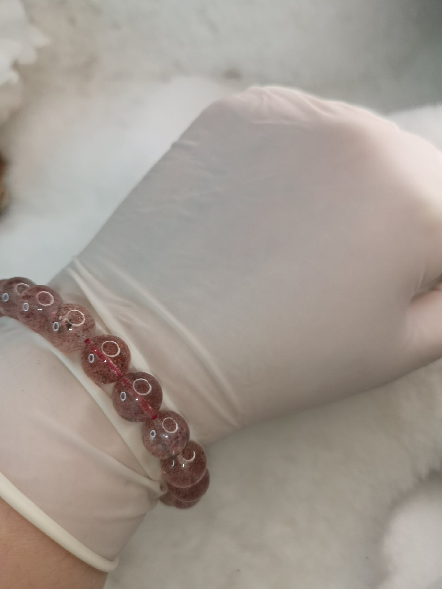 Erdbeer Quartz Armband