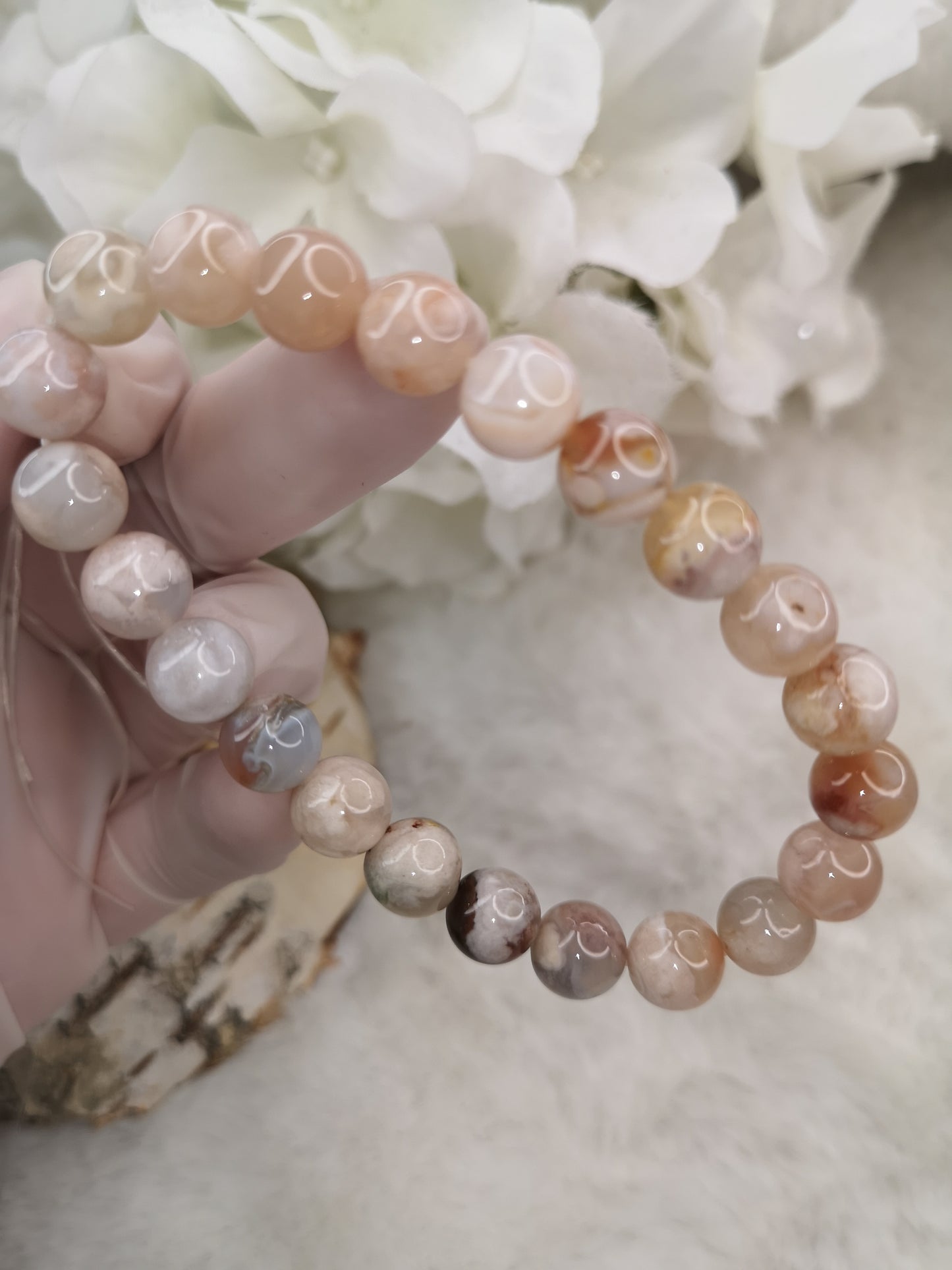 Blumenachat Edelstein Armband