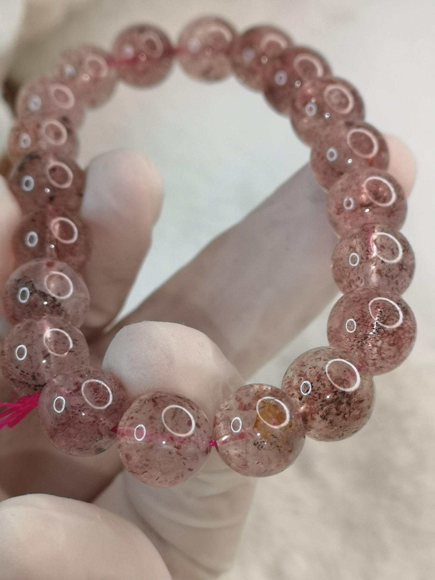 Erdbeer Quartz Armband