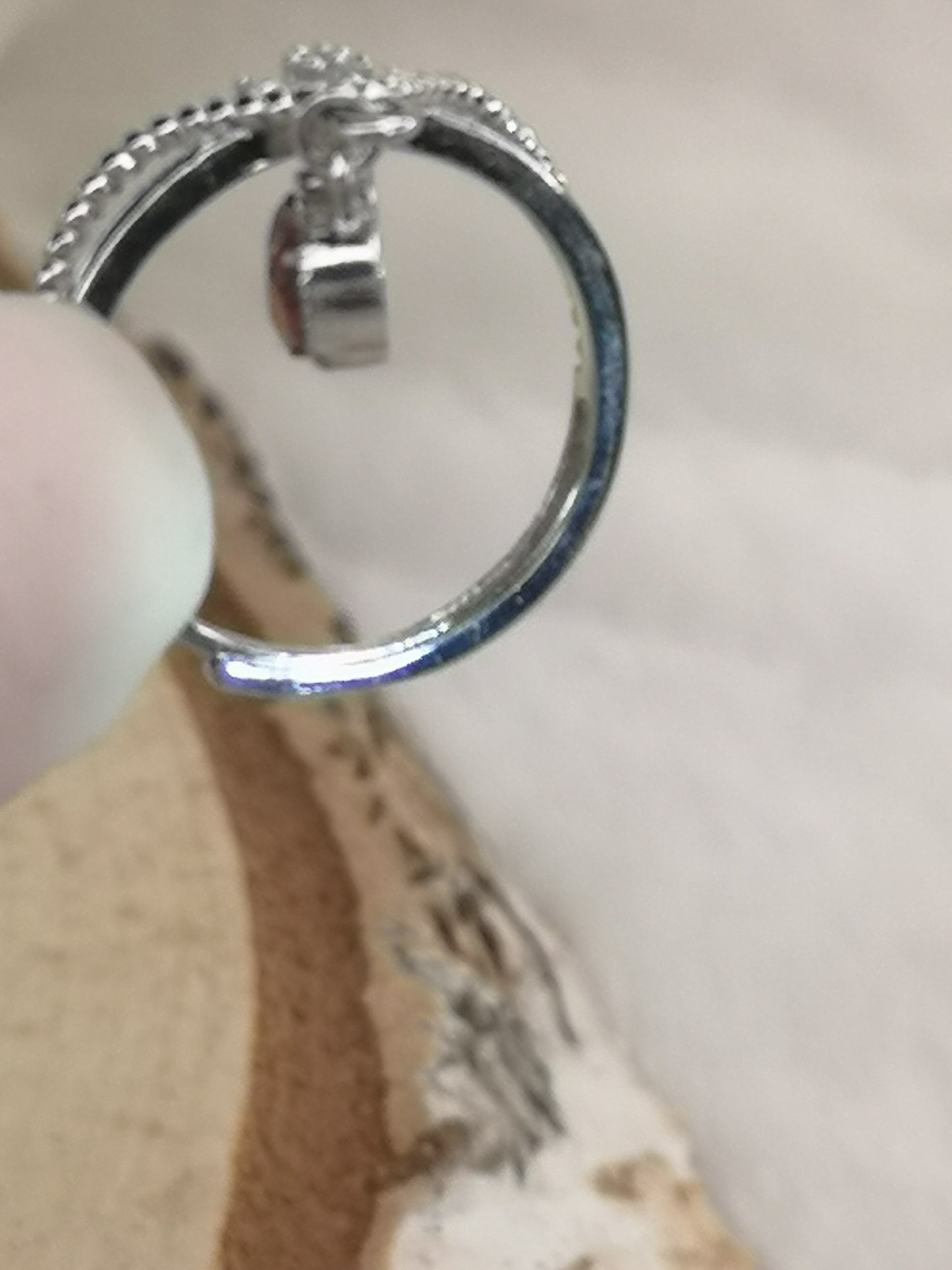 Granat Garnet Edelstein, Kupfer Ring verstellbar