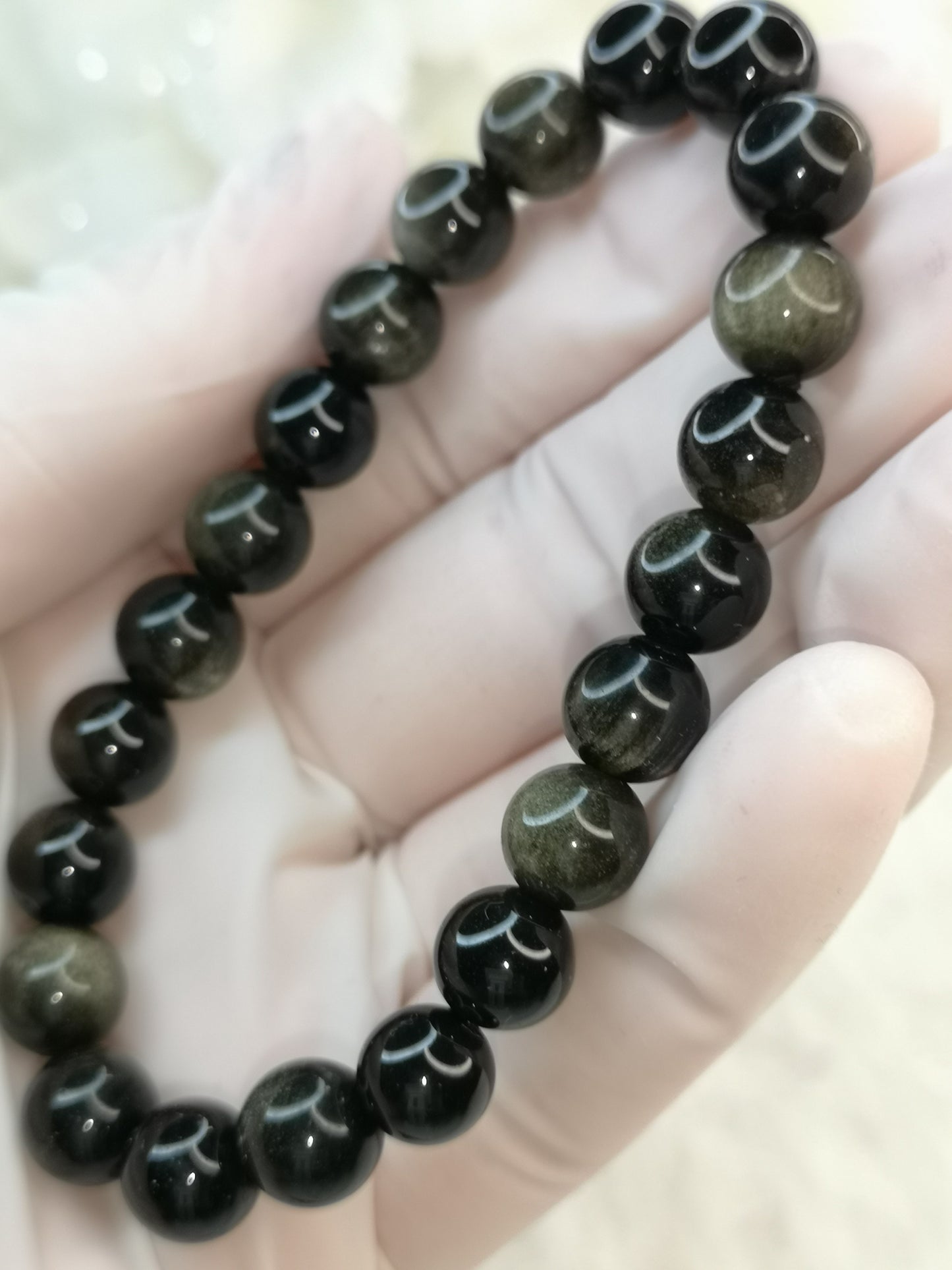 Golden Obsidian Armband