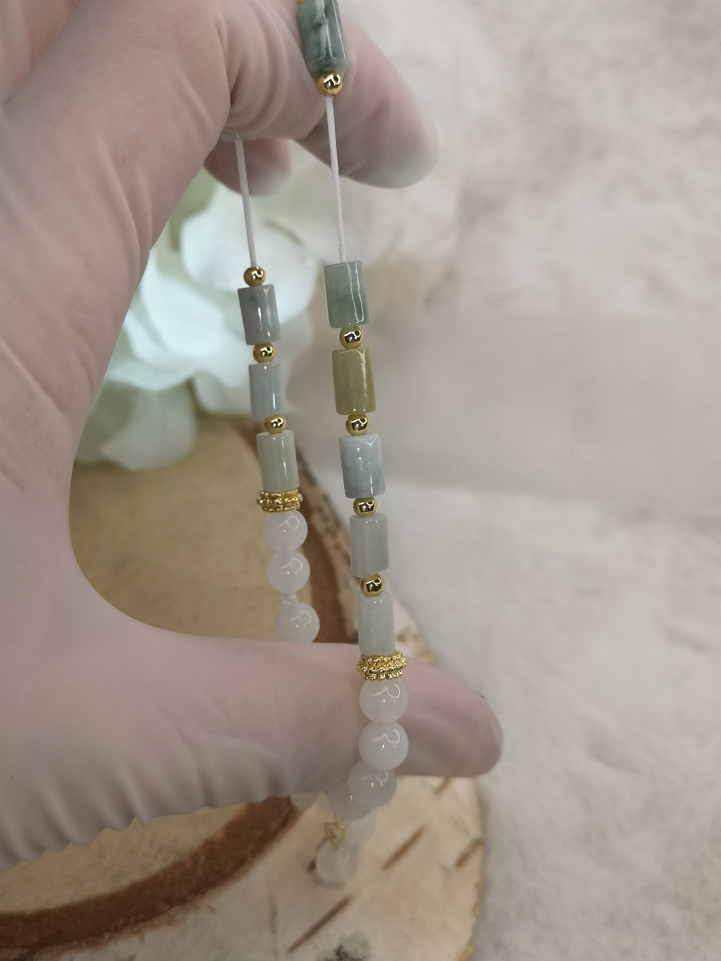 Jadeite Jade Edelstein Armband DIY