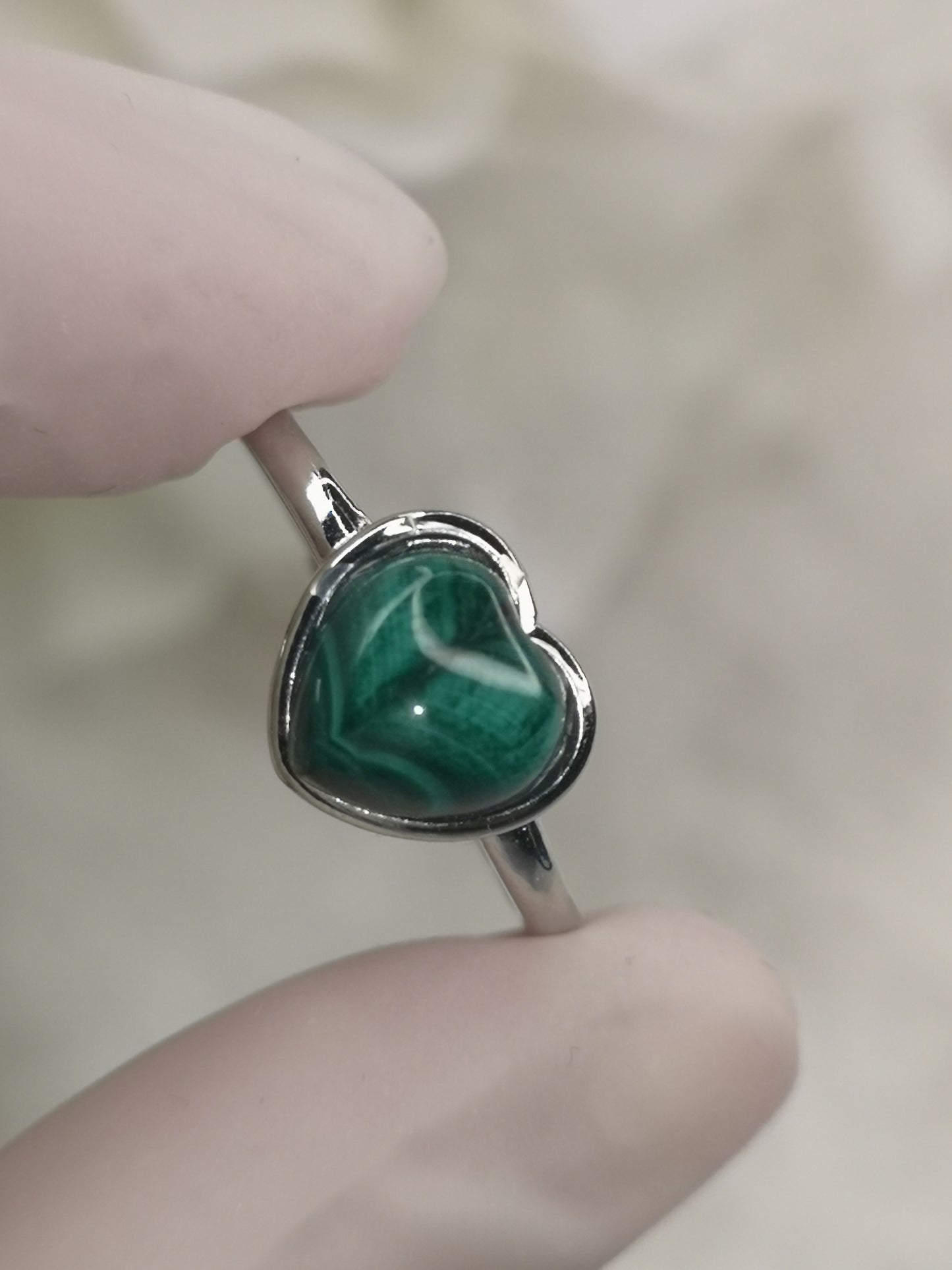 Malachite Edelstein Kupfer Ring