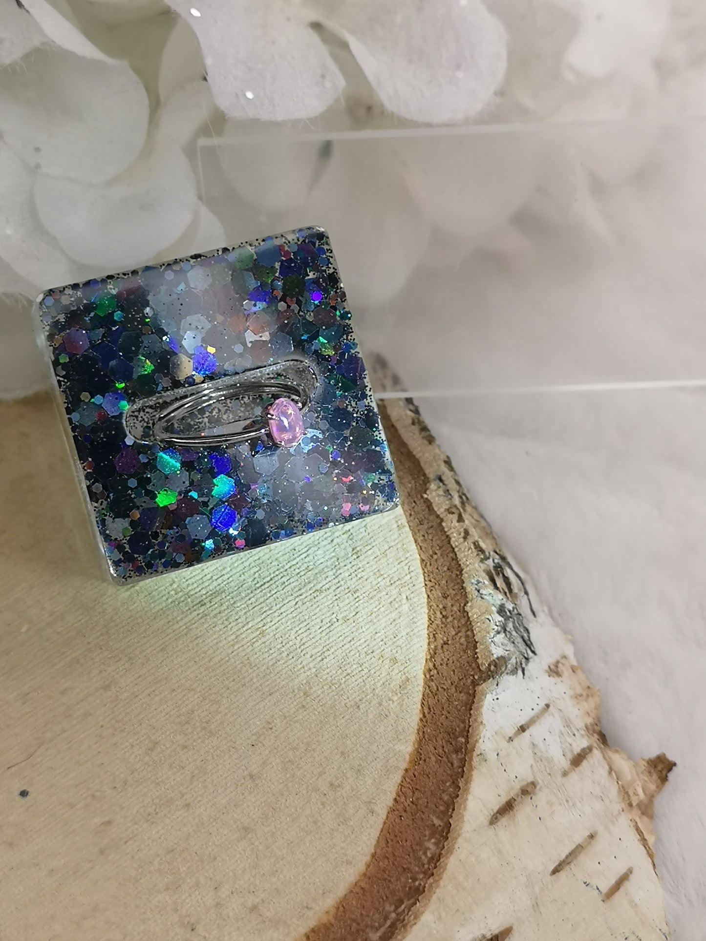 Ring Halter aus Kunstharz Unikat Resinart Handmade #dayza