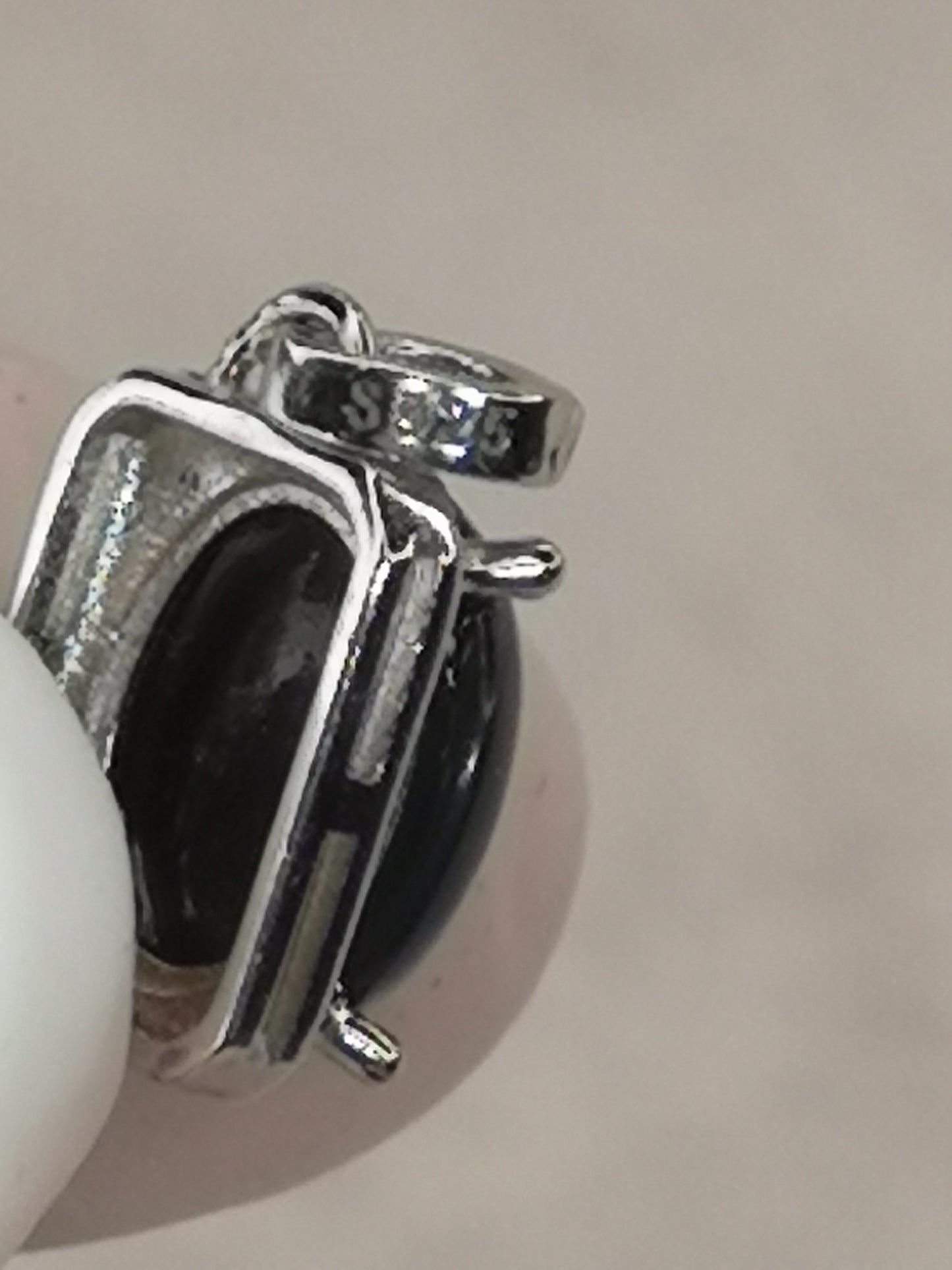 Black Opal Edelstein 925 Silber Ketten Anhänger