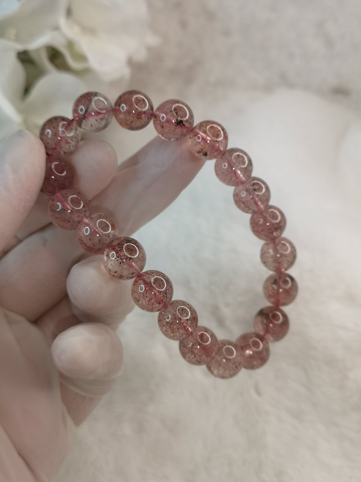 Erdbeer Quartz Armband