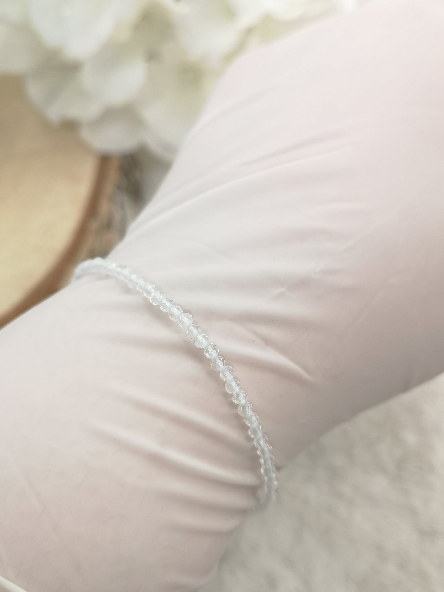 Bergkristall Edelstein Armband, Kupfer Kette