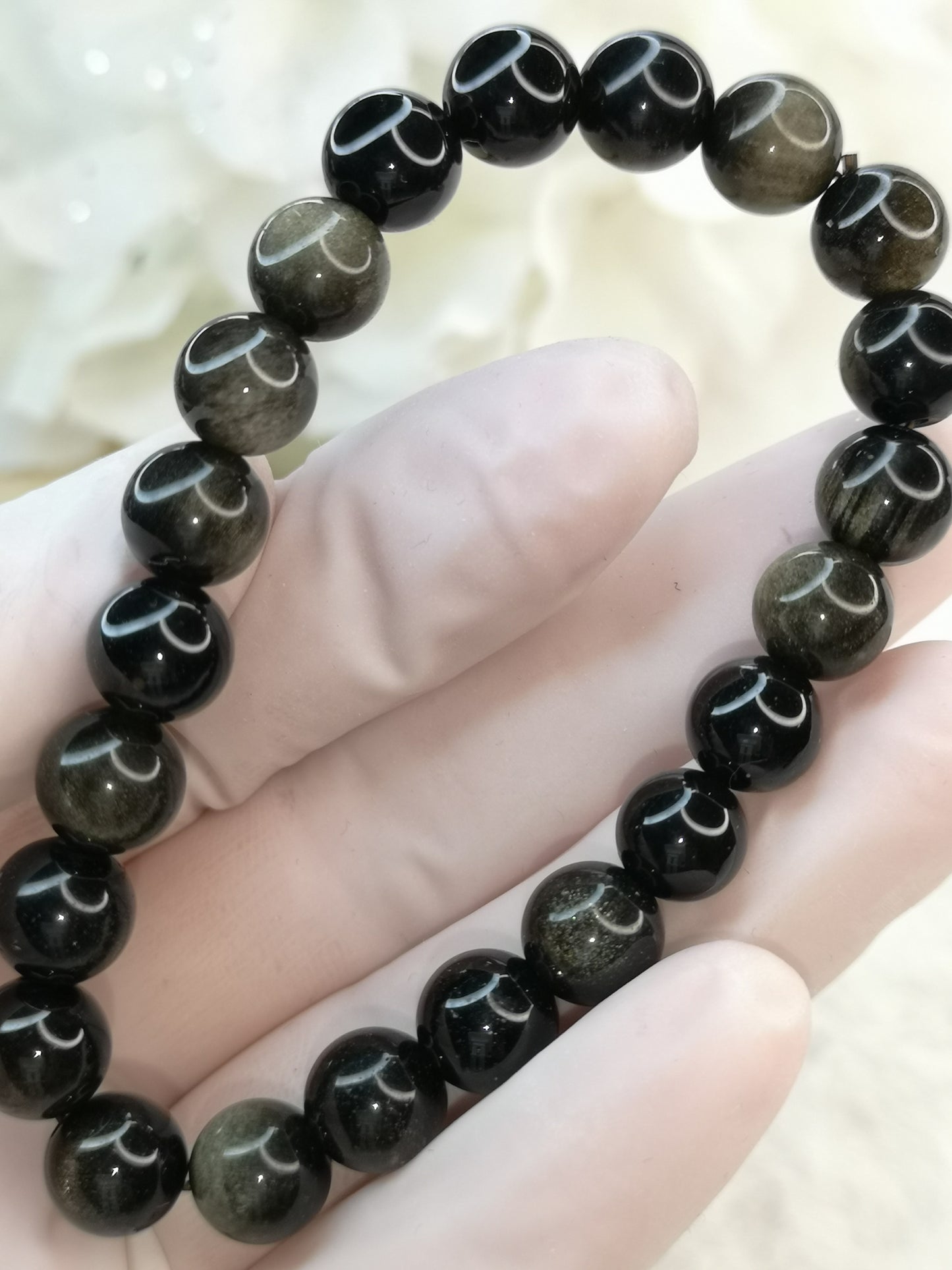 Golden Obsidian Armband