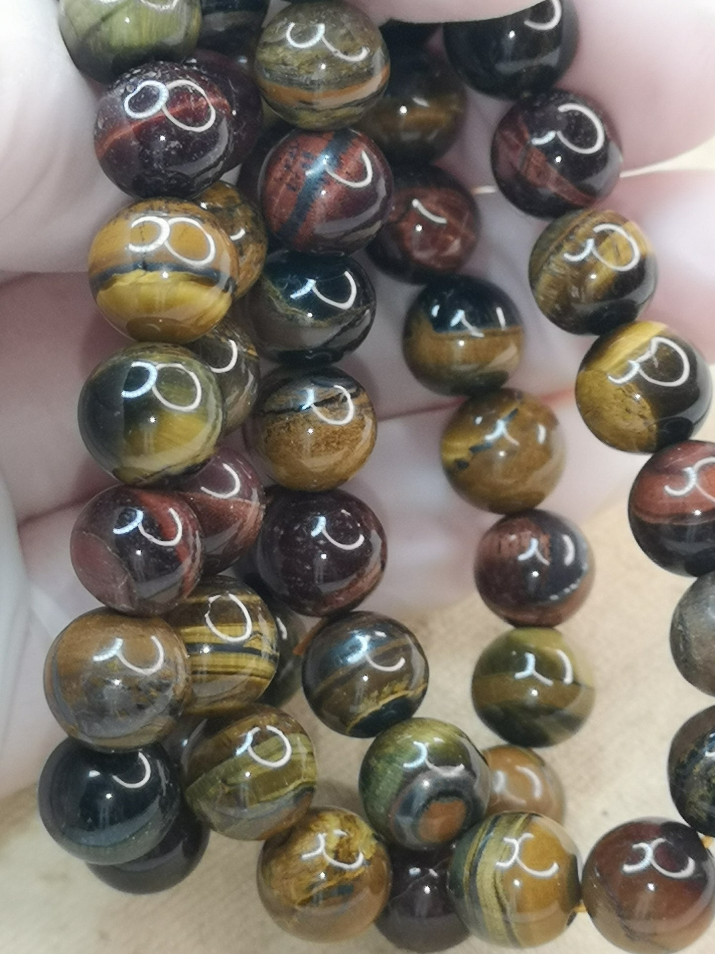 Colorful Tigereye Tigerauge Armband