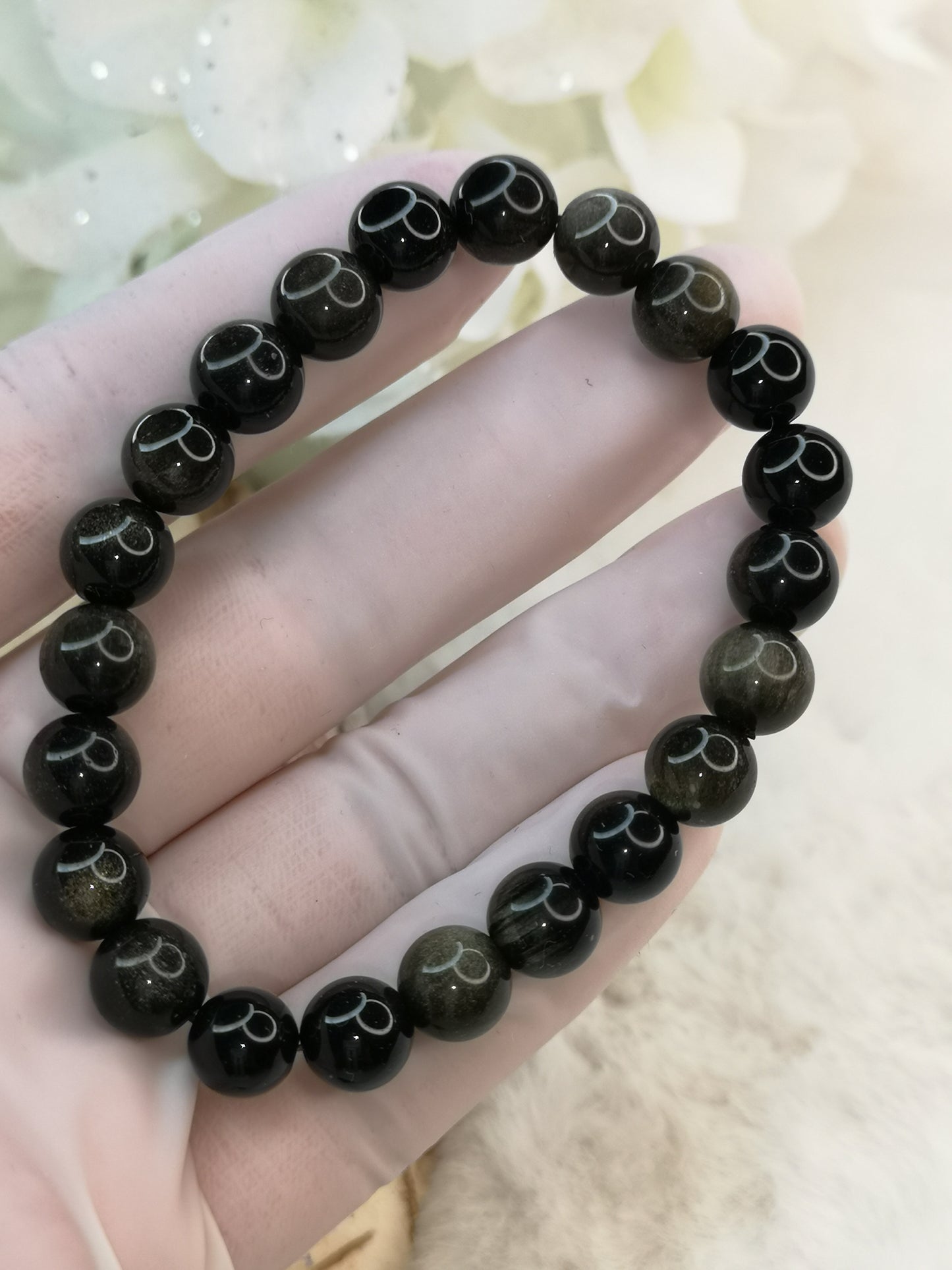 Golden Obsidian Armband