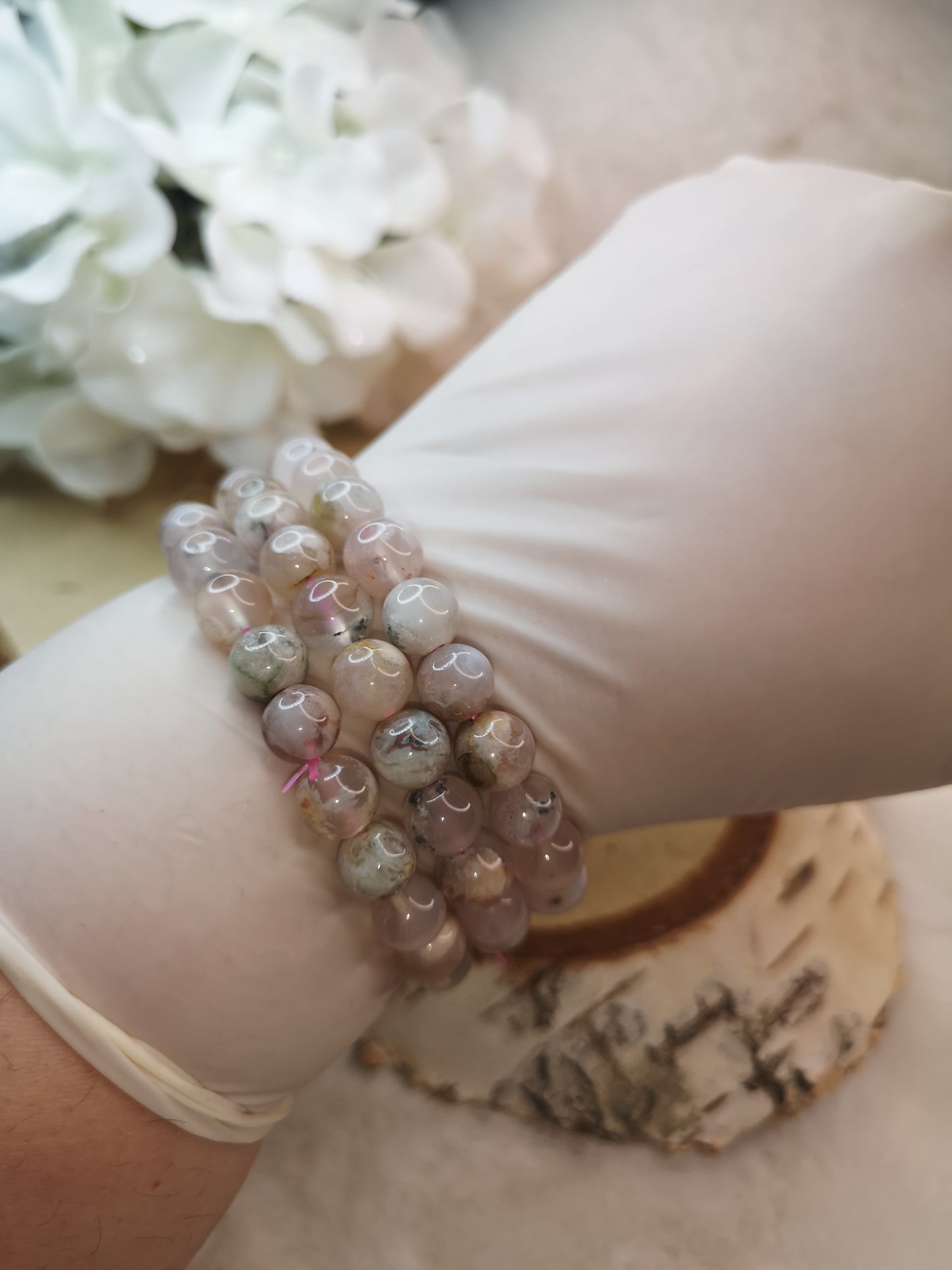 Blumenachat Flower Achat Armband
