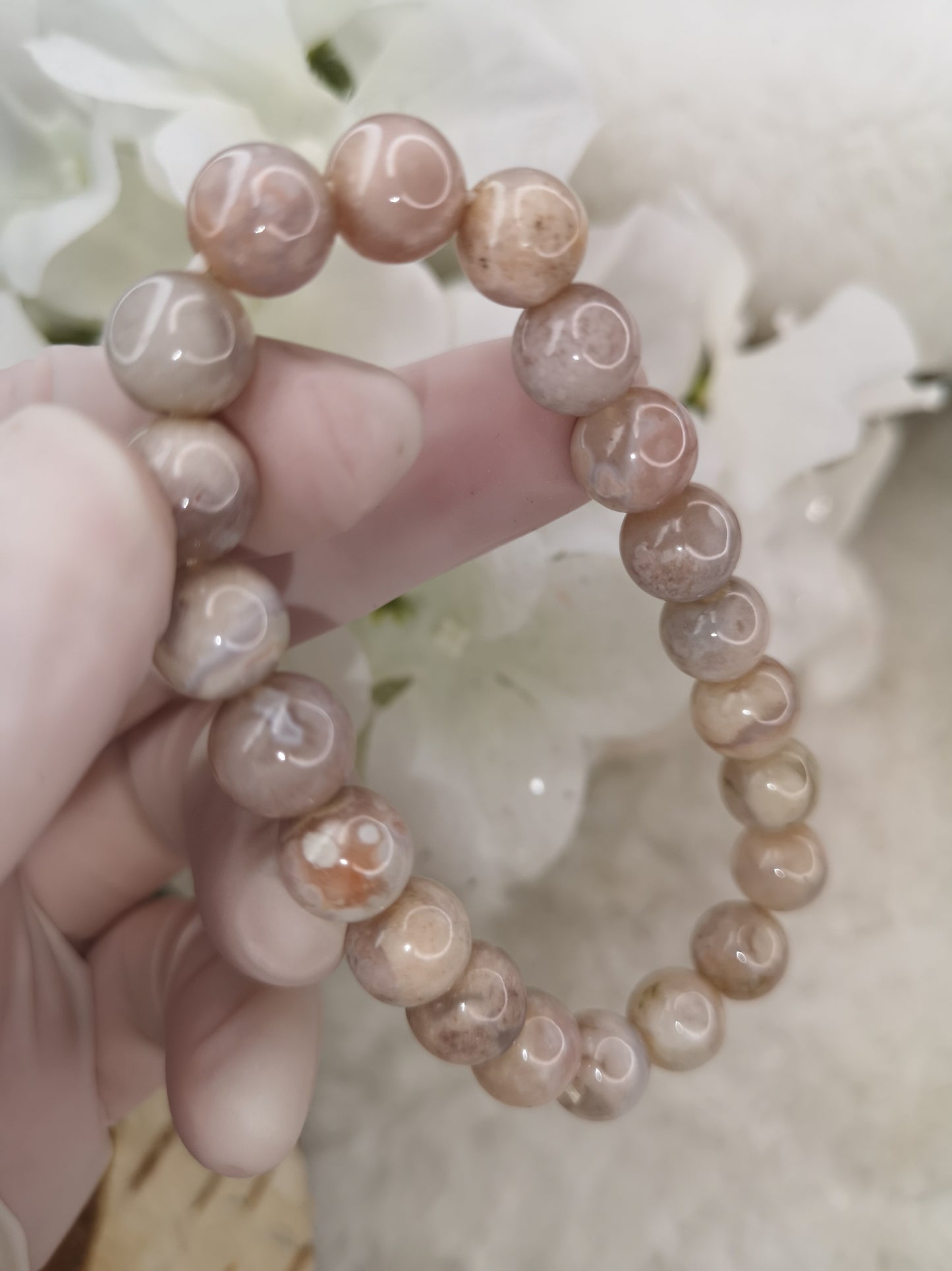 Blumenachat Edelstein Armband