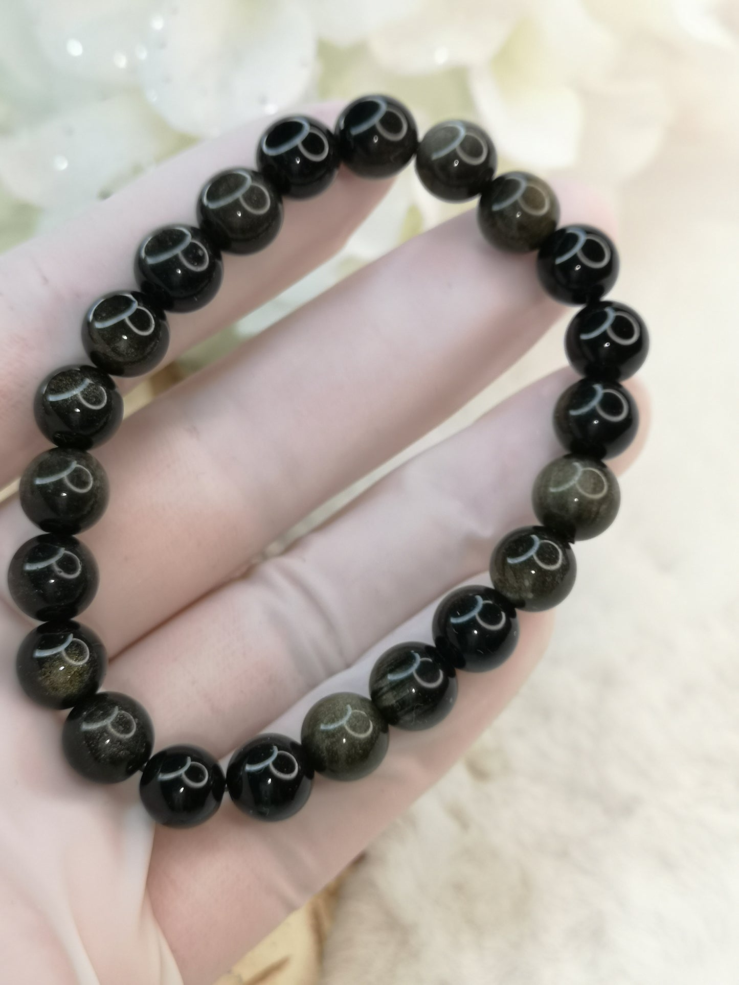 Golden Obsidian Armband