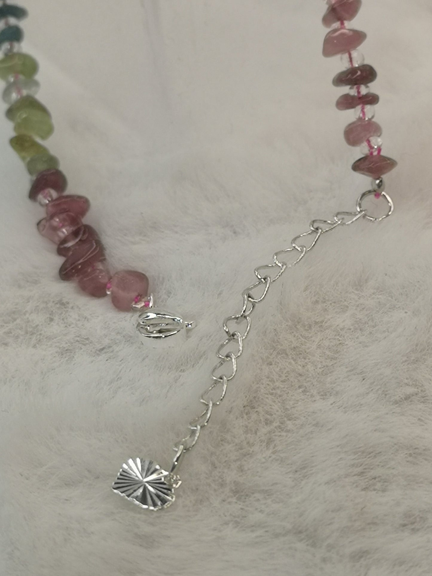 Colorful Turmalin Edelstein Armband, Kupfer Verschluss