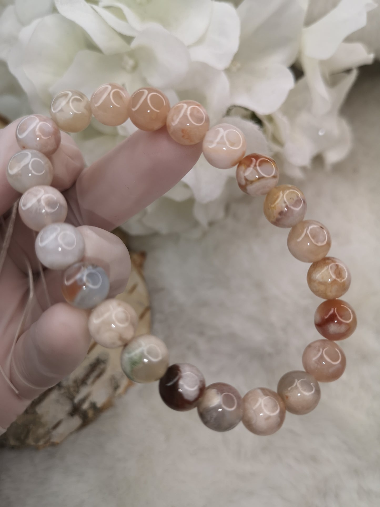 Blumenachat Edelstein Armband