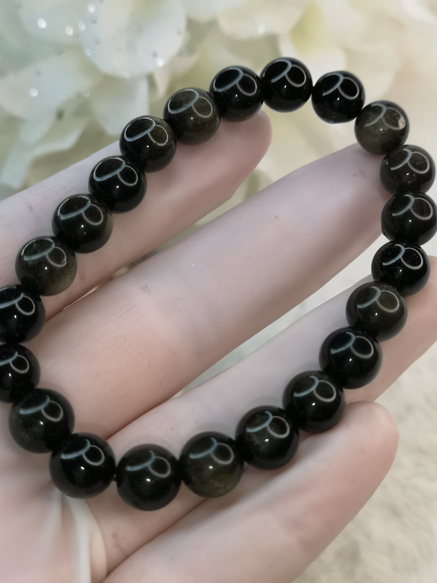 Golden Obsidian Armband
