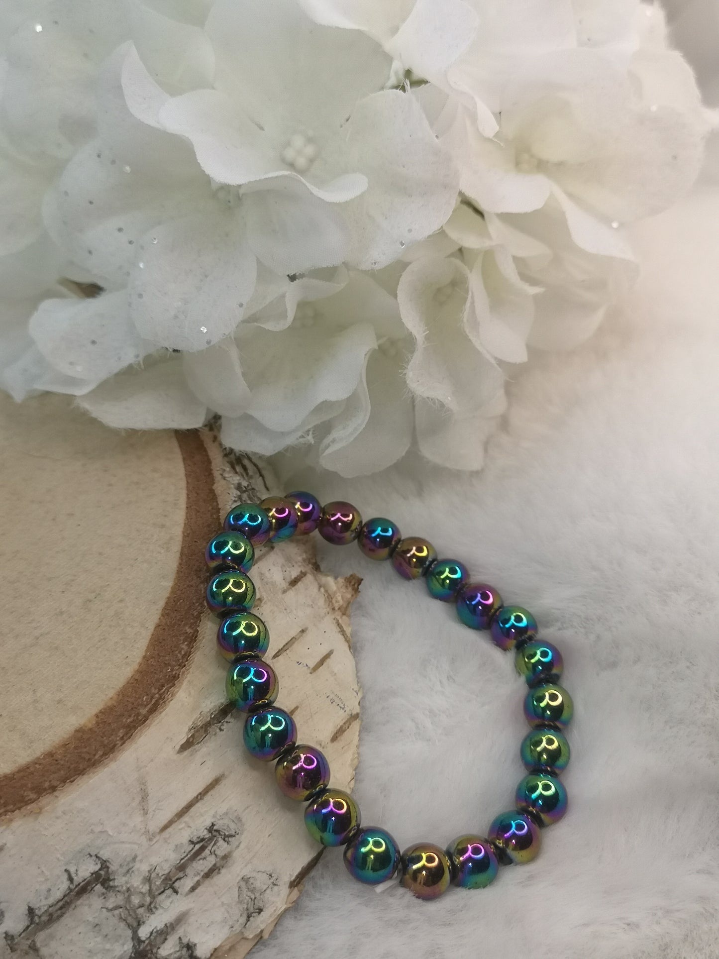 Regenbogen Hämatit Edelstein, Armband