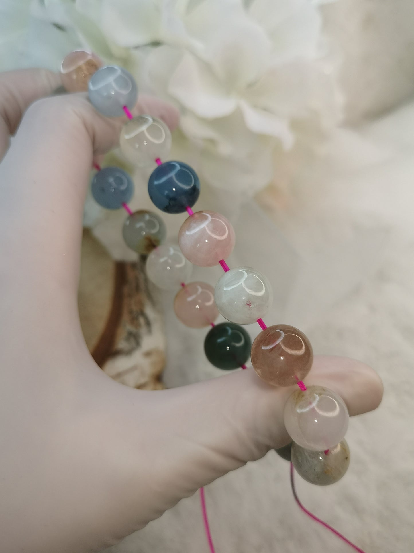 Morganit Edelstein Armband