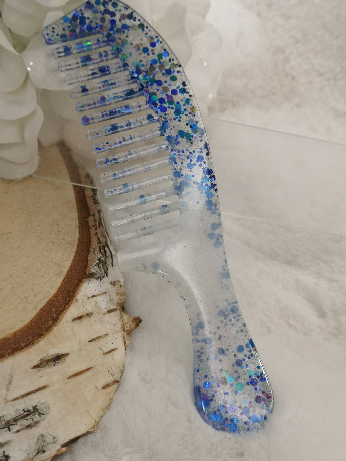 Haarkamm aus Kunstharz Unikat Resinart Handmade #dayza