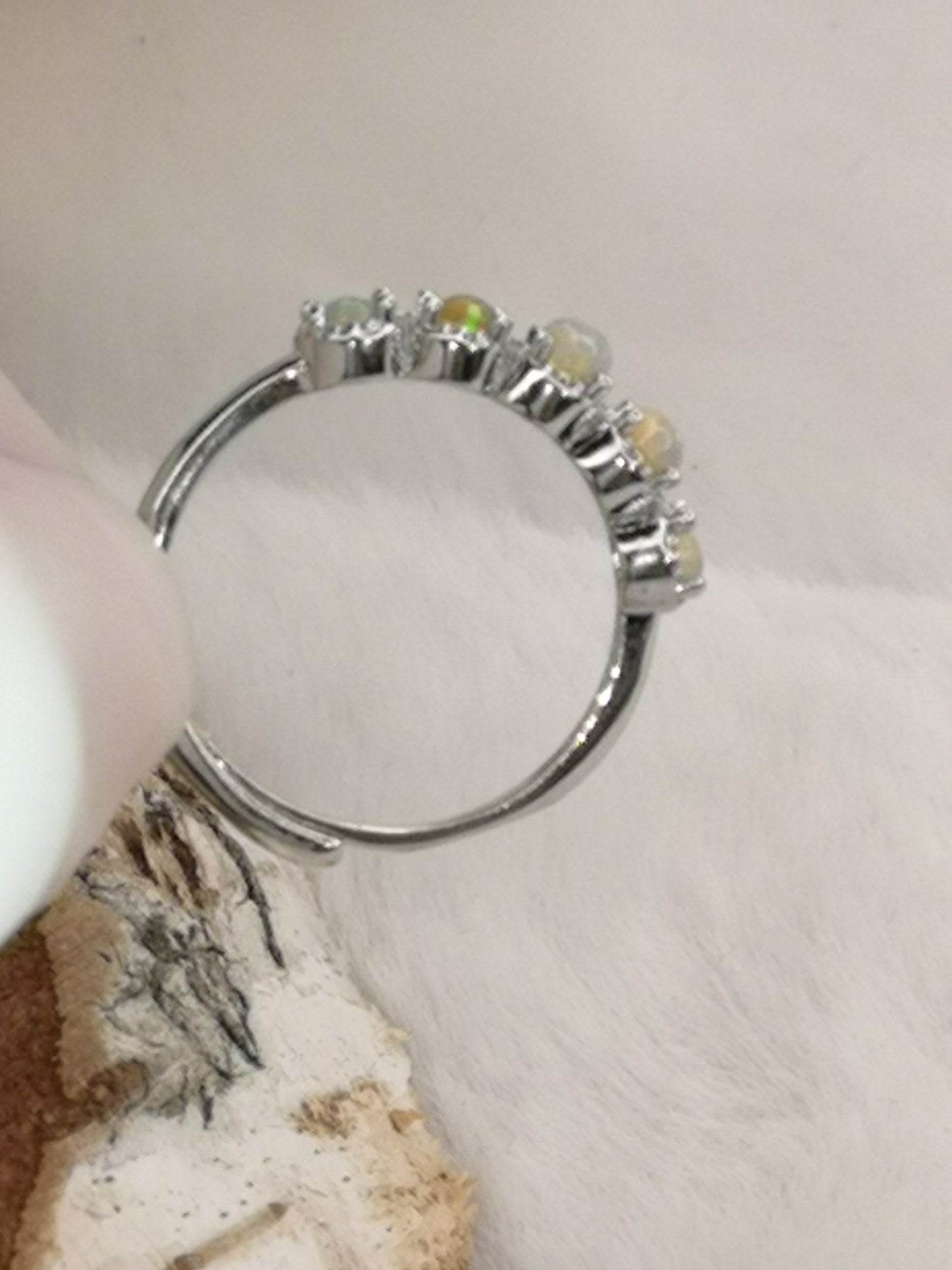Opal Edelsteine, Kupfer Ring verstellbar